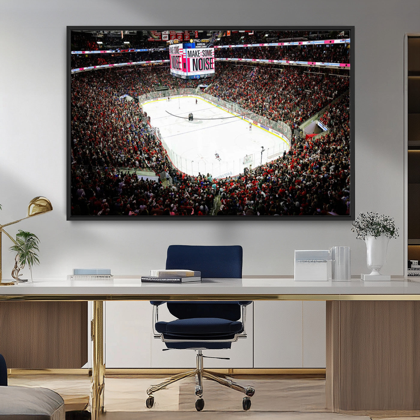 MGV-FC-36X24 - PNC Arena Raleigh North Carolina Hurricanes Hockey Stadium Wall Art Canvas, North Carolina