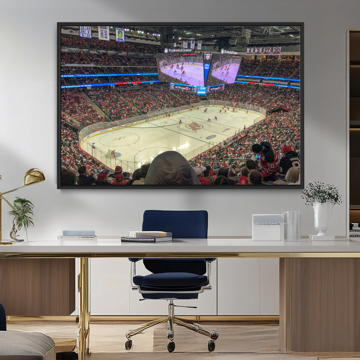 MGV-FC-36X24 - Prudential Center Newark New Jersey Devils Hockey Stadium, New Jersey Devils Hockey Stadium Canvas
