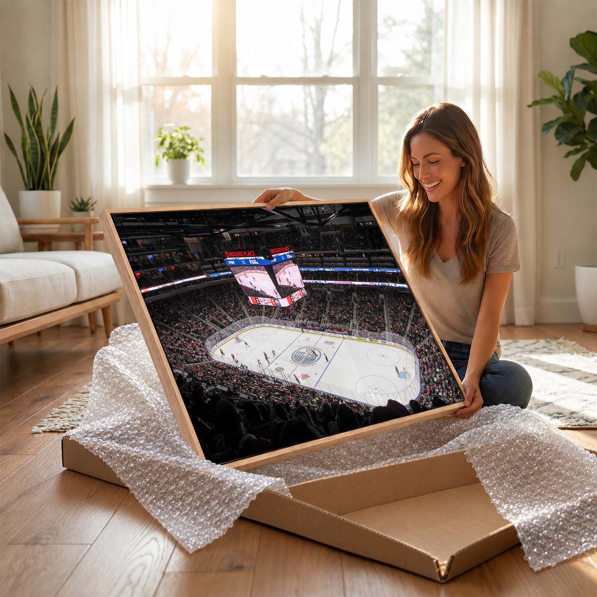 71180-MGV-CV-36X24 - Rogers Place Edmonton Oilers Ice Hockey Stadium Wall Art