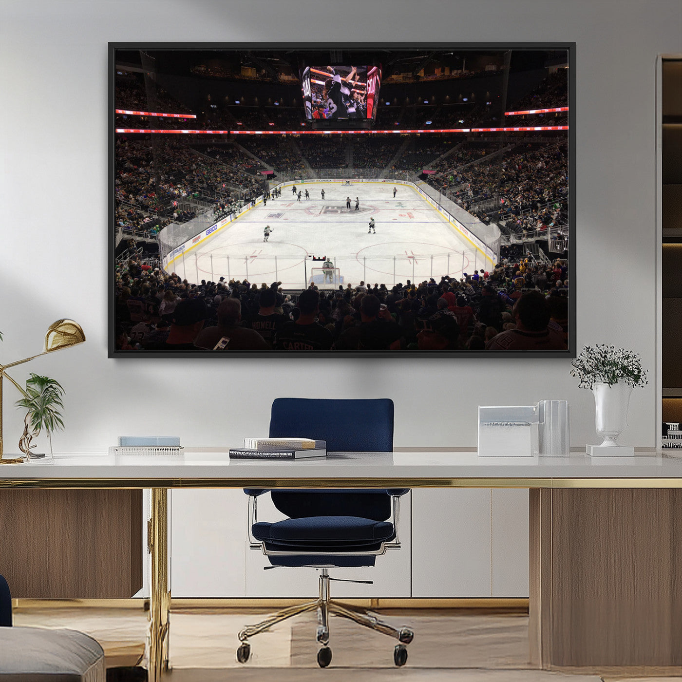 MGV-FC-36X24 - T Mobile Arena Paradise Nevada Vegas Golden Knights Ice Hockey Stadium Canvas Print Wall Art