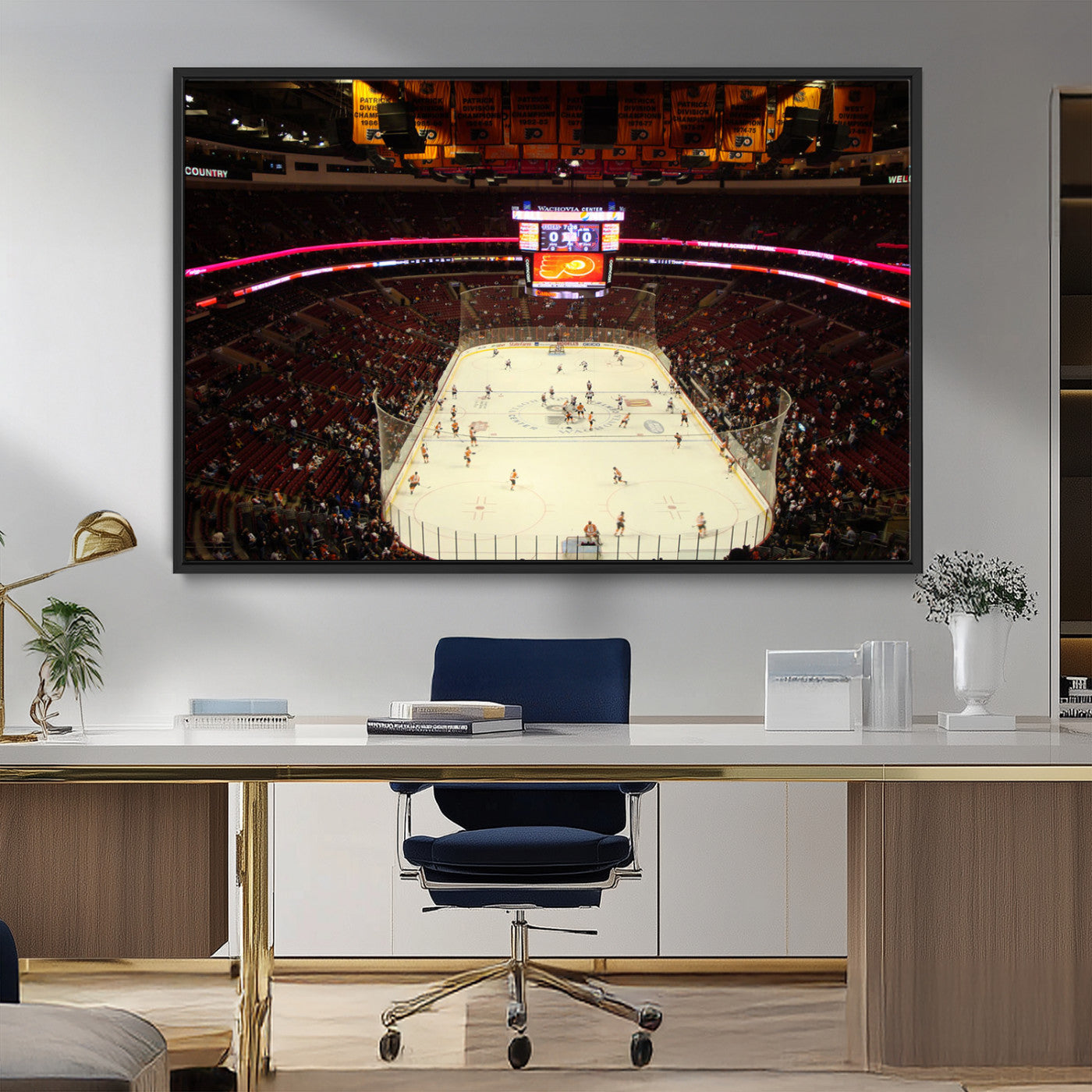 MGV-FC-36X24 - Wachovia Center Priort of Lyers Game Ice Hockey Stadium Canvas Print, Lyers Game Ice Hockey Stadium