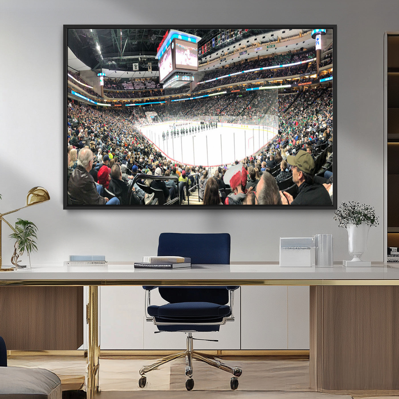 MGV-FC-36X24 - Xcel Energy Center St Paul Minnesota Wild Ice Hockey Stadium Canvas, Minnesota Wild Ice Hockey
