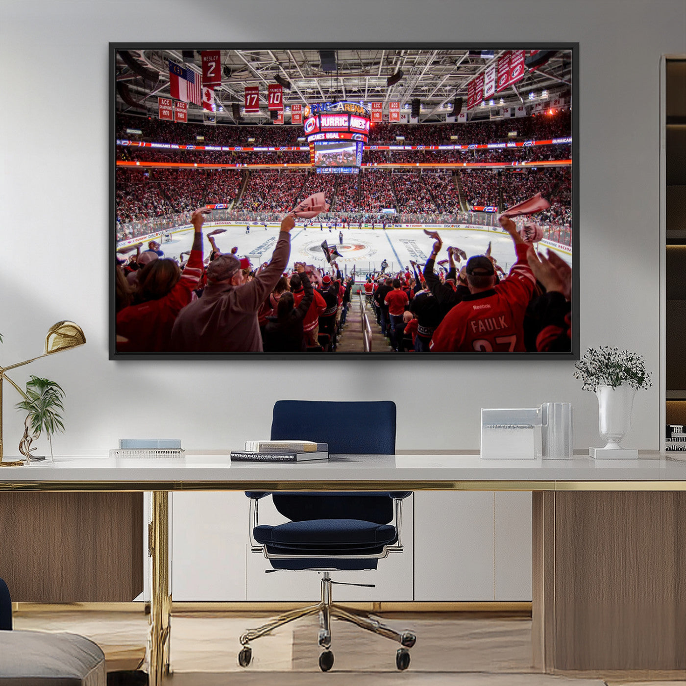 MGV-FC-36X24 - Carolina Hurricanes Ice Hockey Stadium Wall Art, Carolina Hurricanes Canvas Print