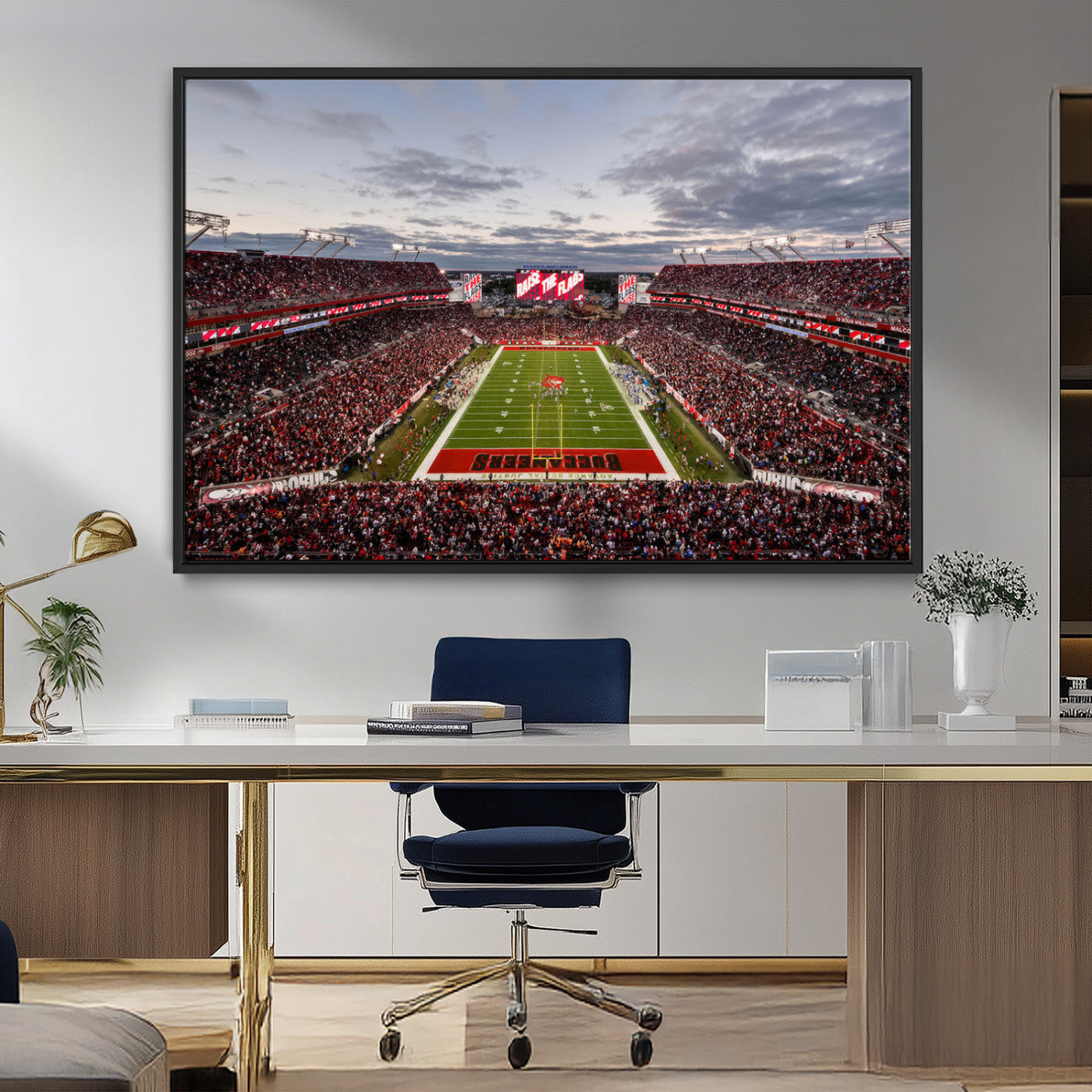 MGV-FC-36X24 - Florida Tampa Raymond James Stadium Wall Art Canvas Print - NFL Football Stadium Print Canvas
