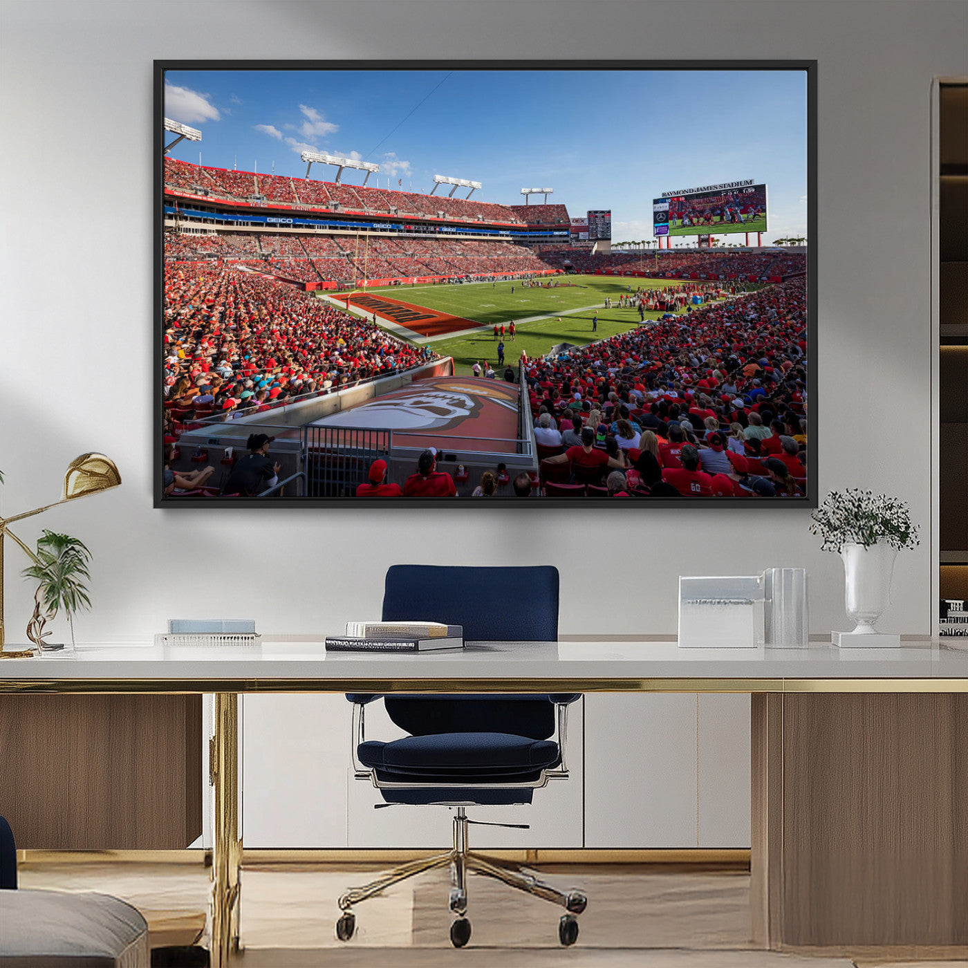 MGV-FC-36X24 - Florida Tampa Raymond James Stadium Wall Art Canvas Print - NFL Football Stadium Print