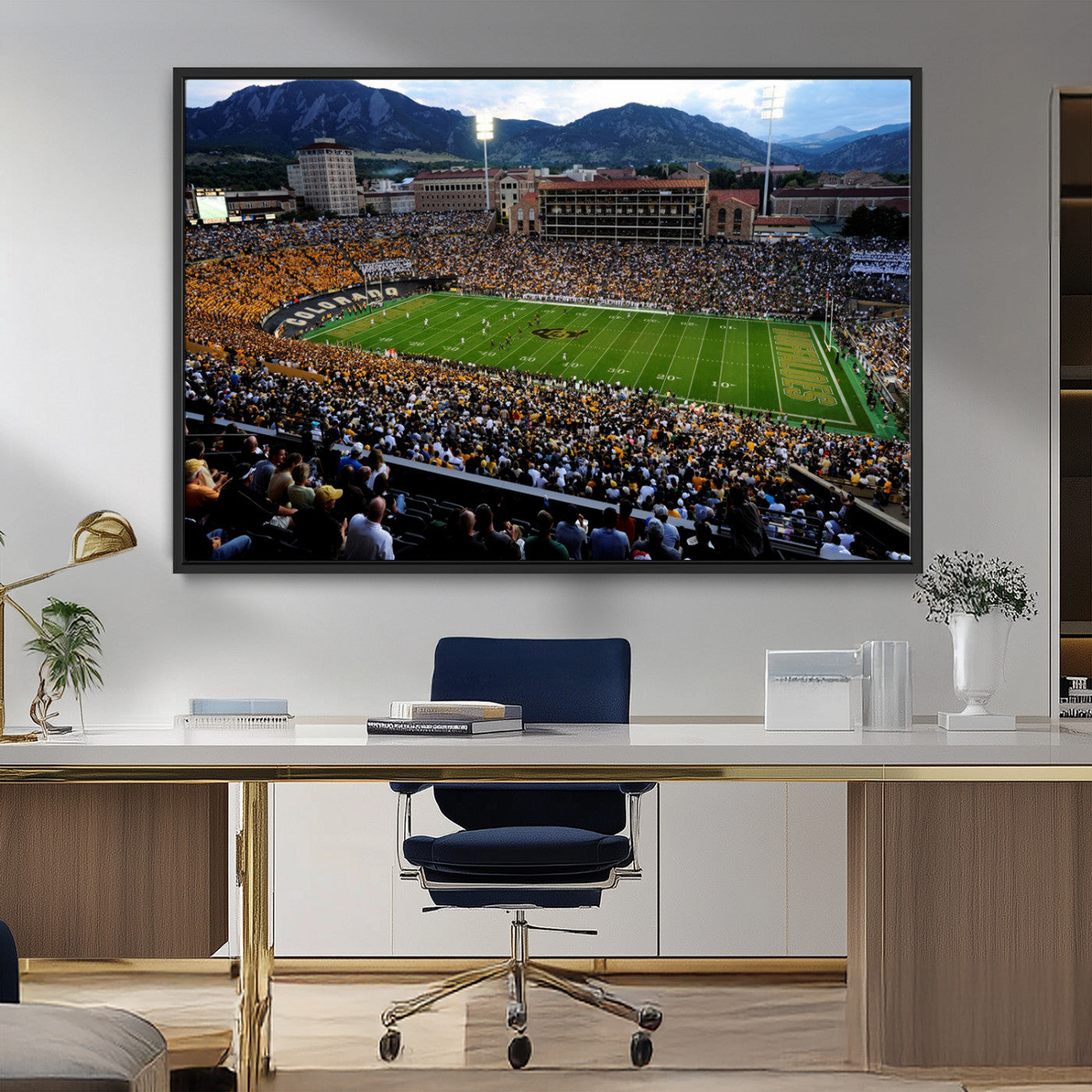 MGV-FC-36X24 - Colorado Buffaloes Canvas Print - Boulder Folsom Field Stadium Wall Art Canvas Print, Football Print