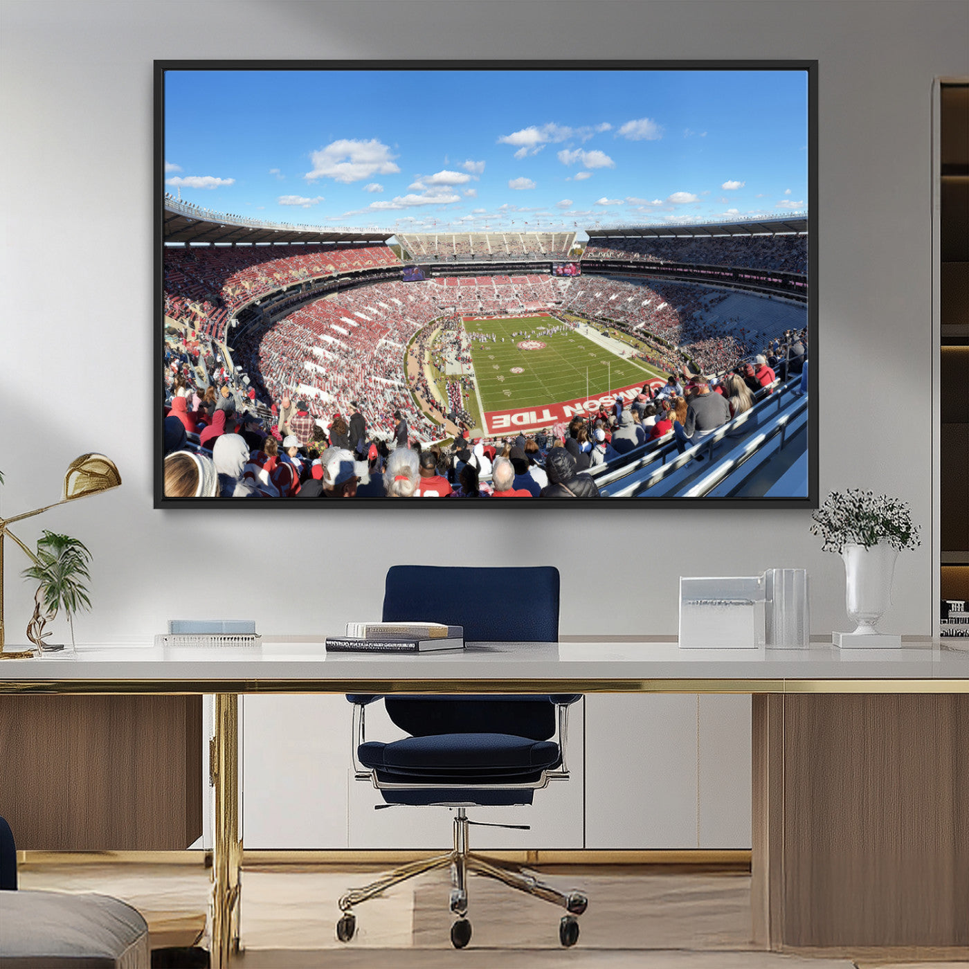 MGV-FC-36X24 - University of Alabama Crimson Tide Print Wall Art - Tuscaloosa Bryant-Denny Stadium Wall Art Canvas