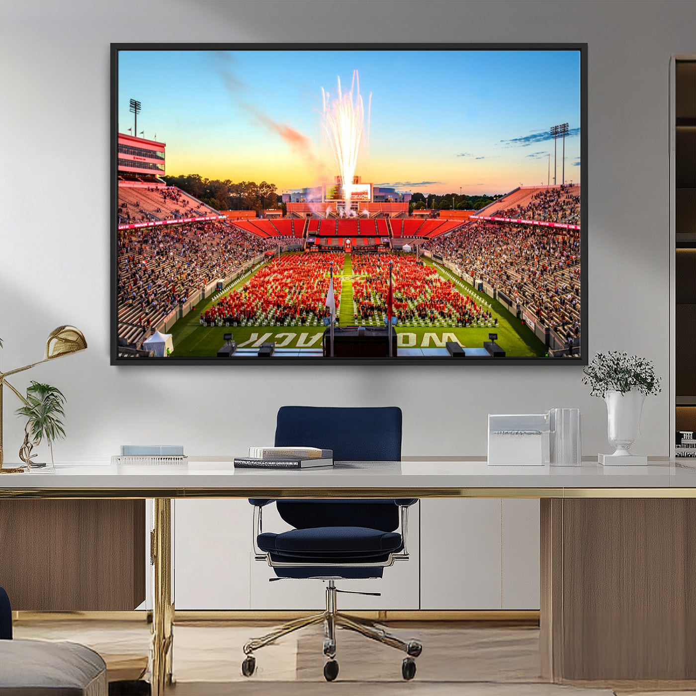 MGV-FC-36X24 - North Carolina State University Canvas Print, North Carolina State University Wolfpack Football Team