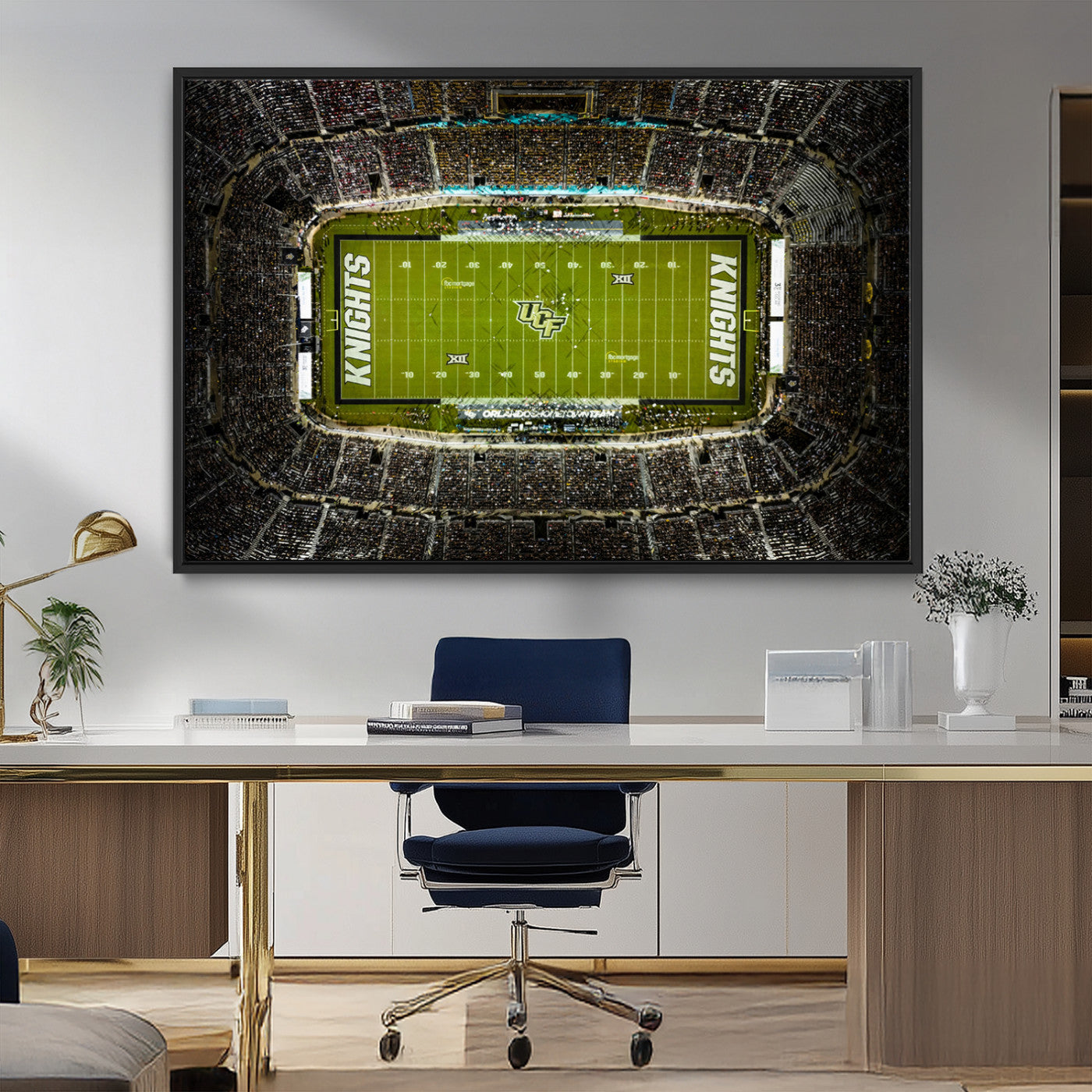 MGV-FC-36X24 - UCF Knights Football Team Print - Orlando FBC Mortgage Stadium Wall Art, UCF Knights Canvas Print