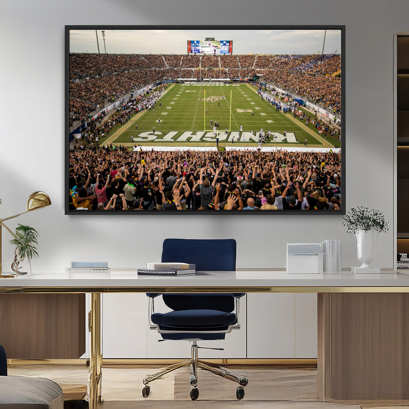 MGV-FC-36X24 - UCF Knights Football Team Print - Orlando FBC Mortgage Stadium Canvas Print