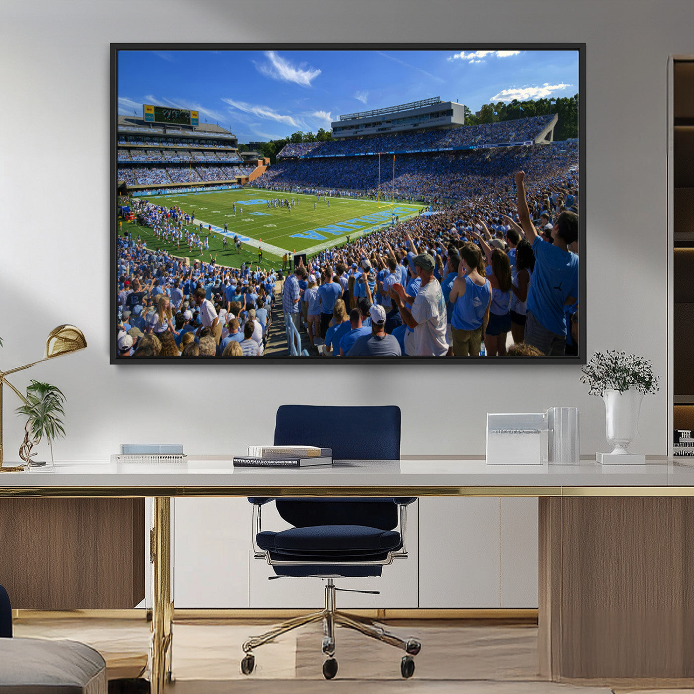 MGV-FC-36X24 - University of North Carolina Tar Heels Team Canvas Print - Chapel Hill Kenan Memorial Stadium Wall
