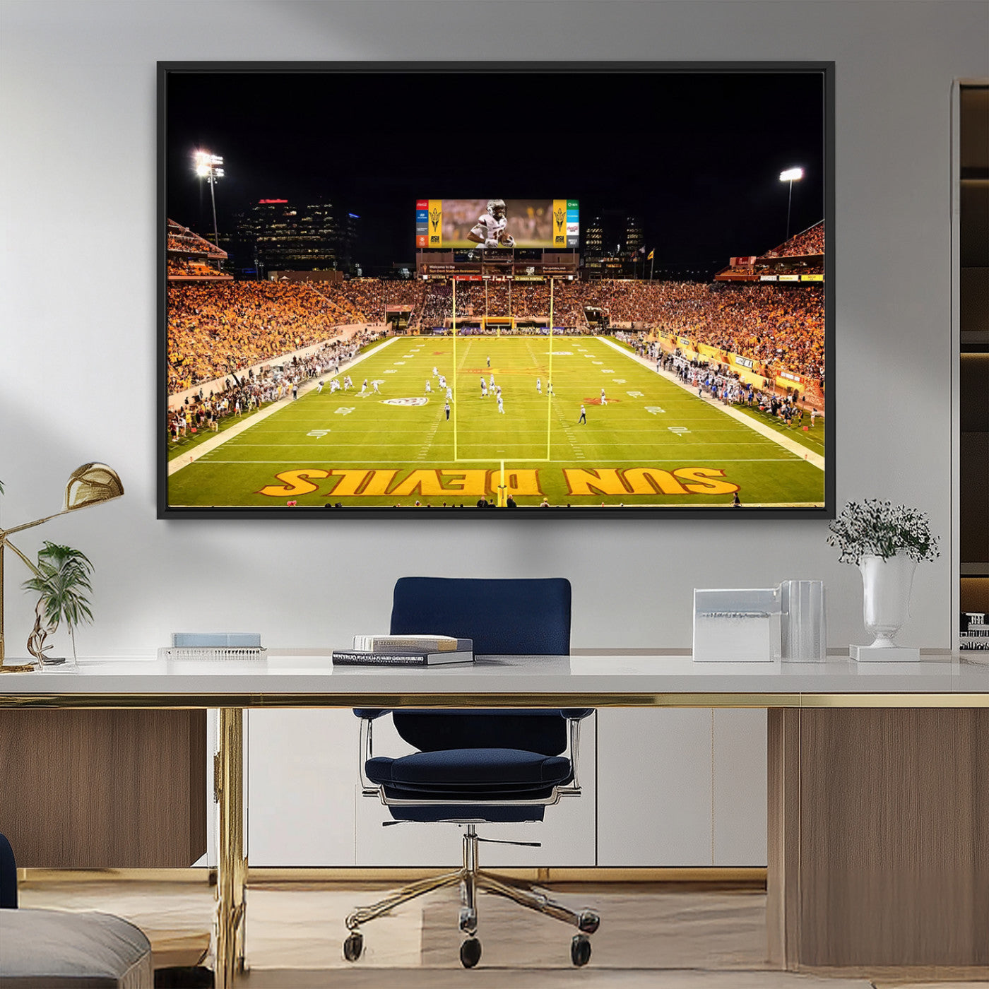 MGV-FC-36X24 - ASU Sun Devils Football Team Print - Phoenix Mountain America Stadium Canvas Print