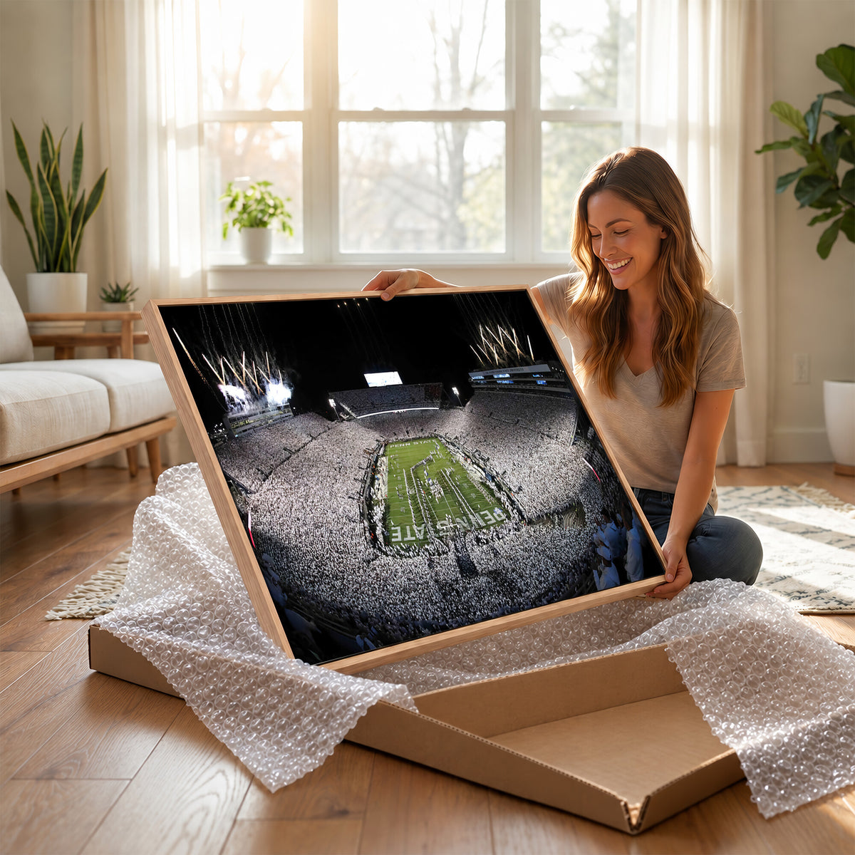 84537-MGV-CV-36X24 - Penn State Beaver Stadium Canvas Wall Art - Nittany Lions Football Print