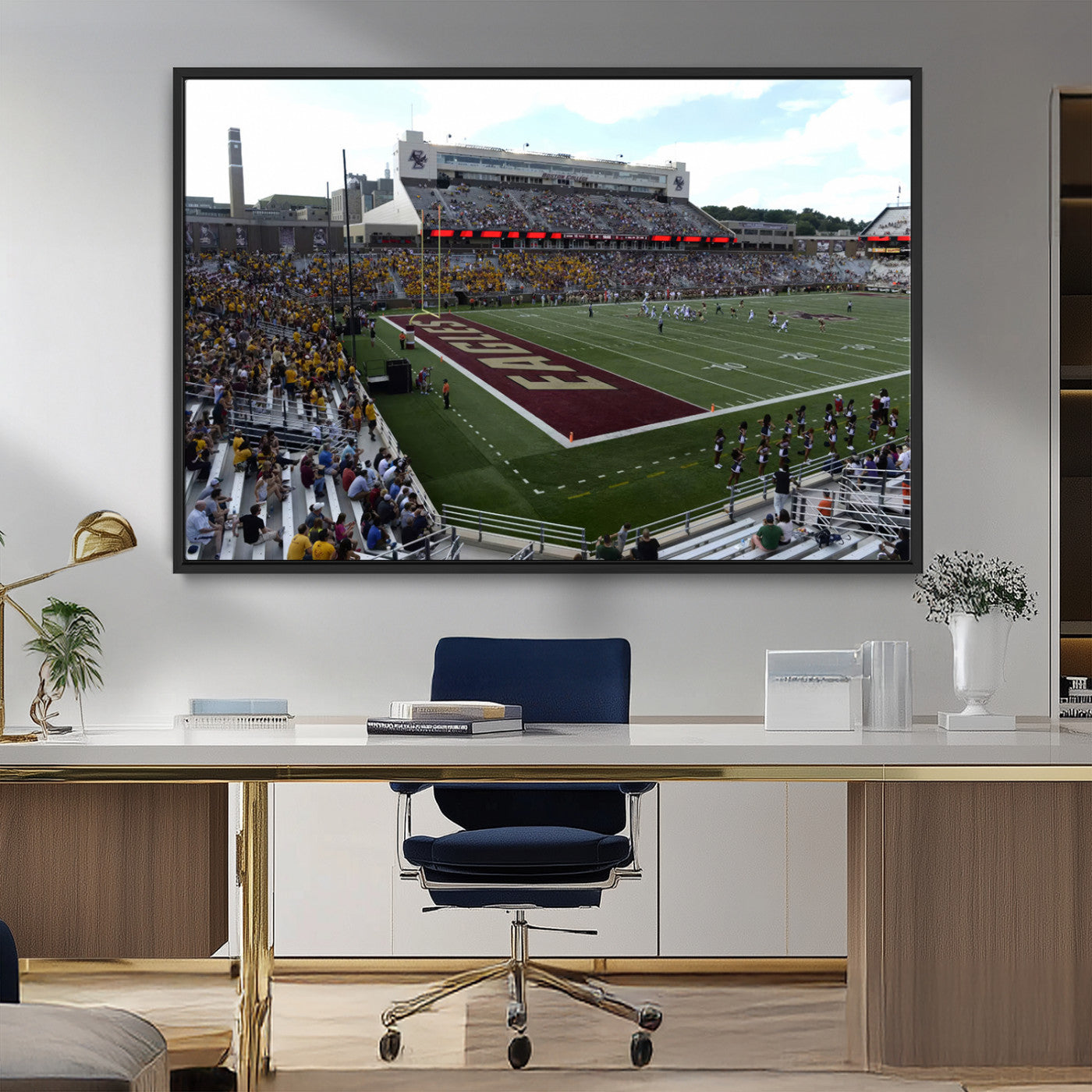 MGV-FC-36X24 - Boston College Eagles Football Team Print - Boston Alumni Stadium Wall Art Canvas Print