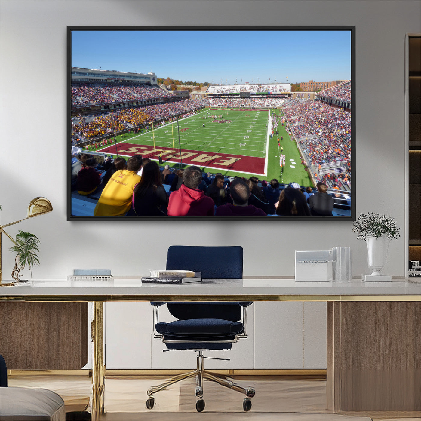MGV-FC-36X24 - Boston College Eagles Football Team Print - Boston Alumni Stadium Wall Art Canvas Print