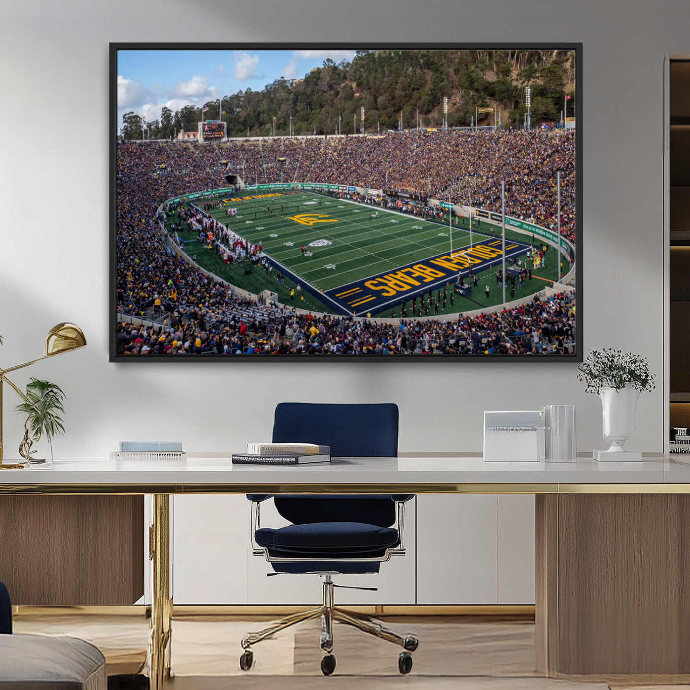 MGV-FC-36X24 - University of California Golden Bears Football Team Print - Berkeley California Memorial Stadium Art