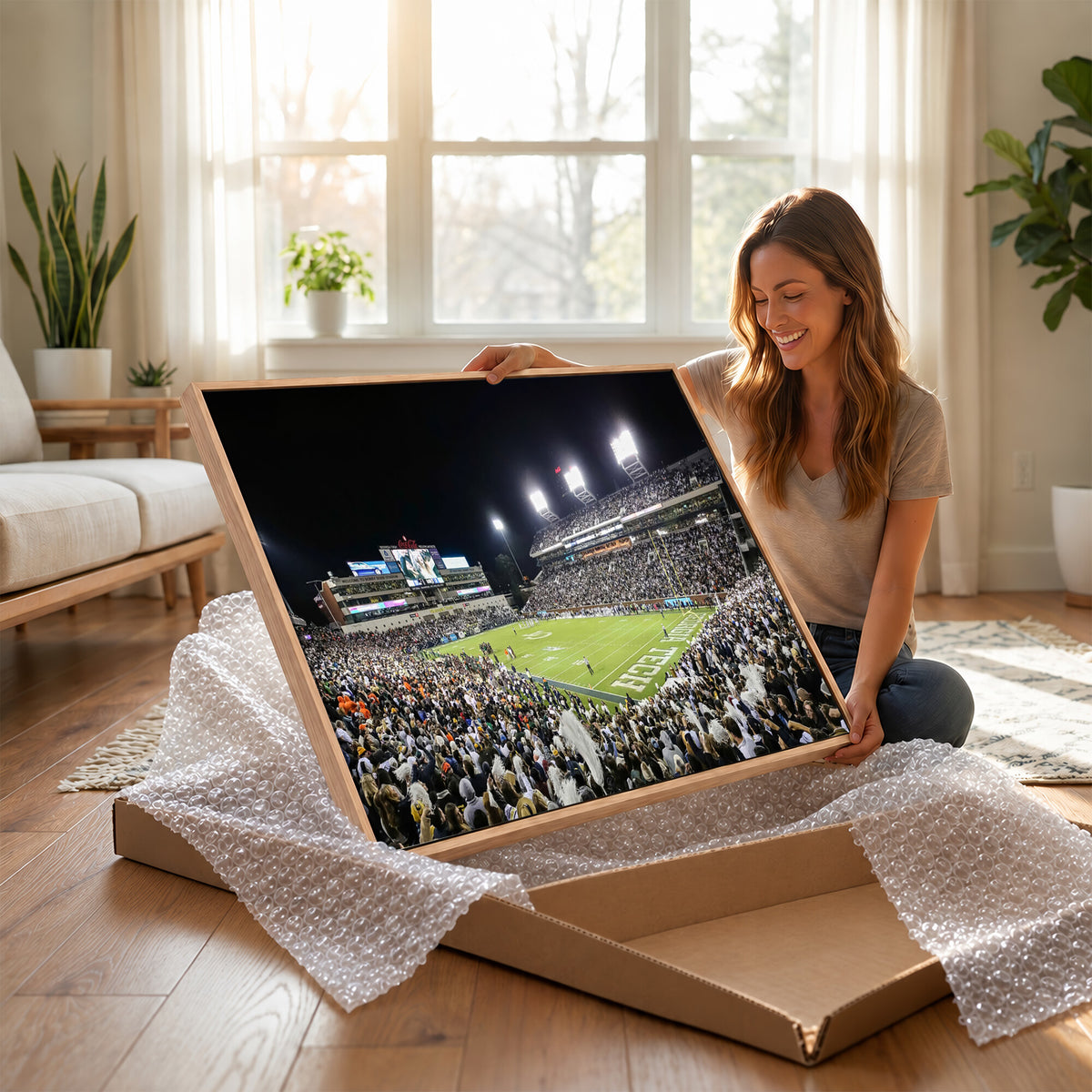 49339-MGV-CV-36X24 - Georgia Tech Yellow Jackets Football Team Print, Atlanta