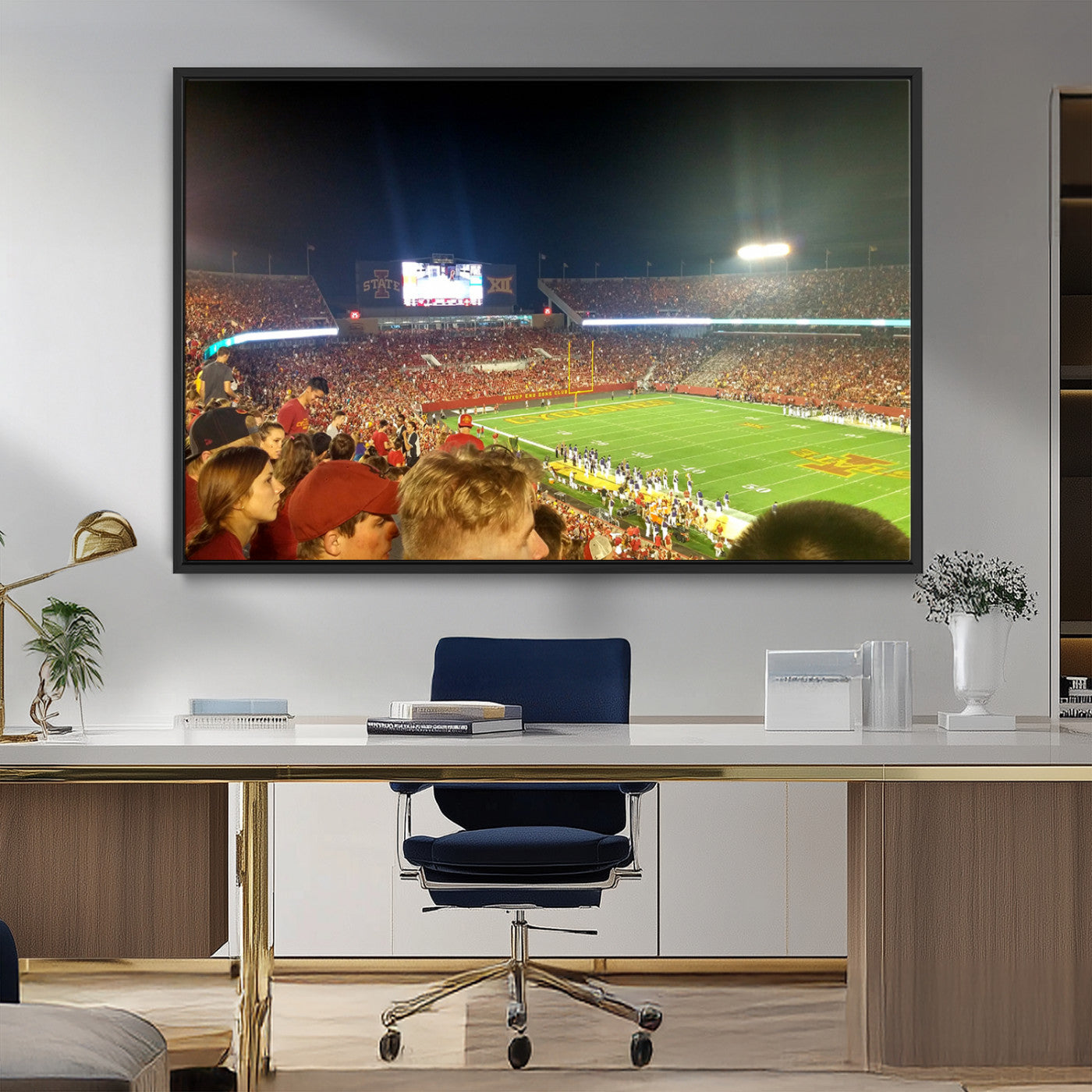 MGV-FC-36X24 - Iowa State University Cyclones Art Print, Football Team Print - Jack Trice Stadium Ames Wall Art