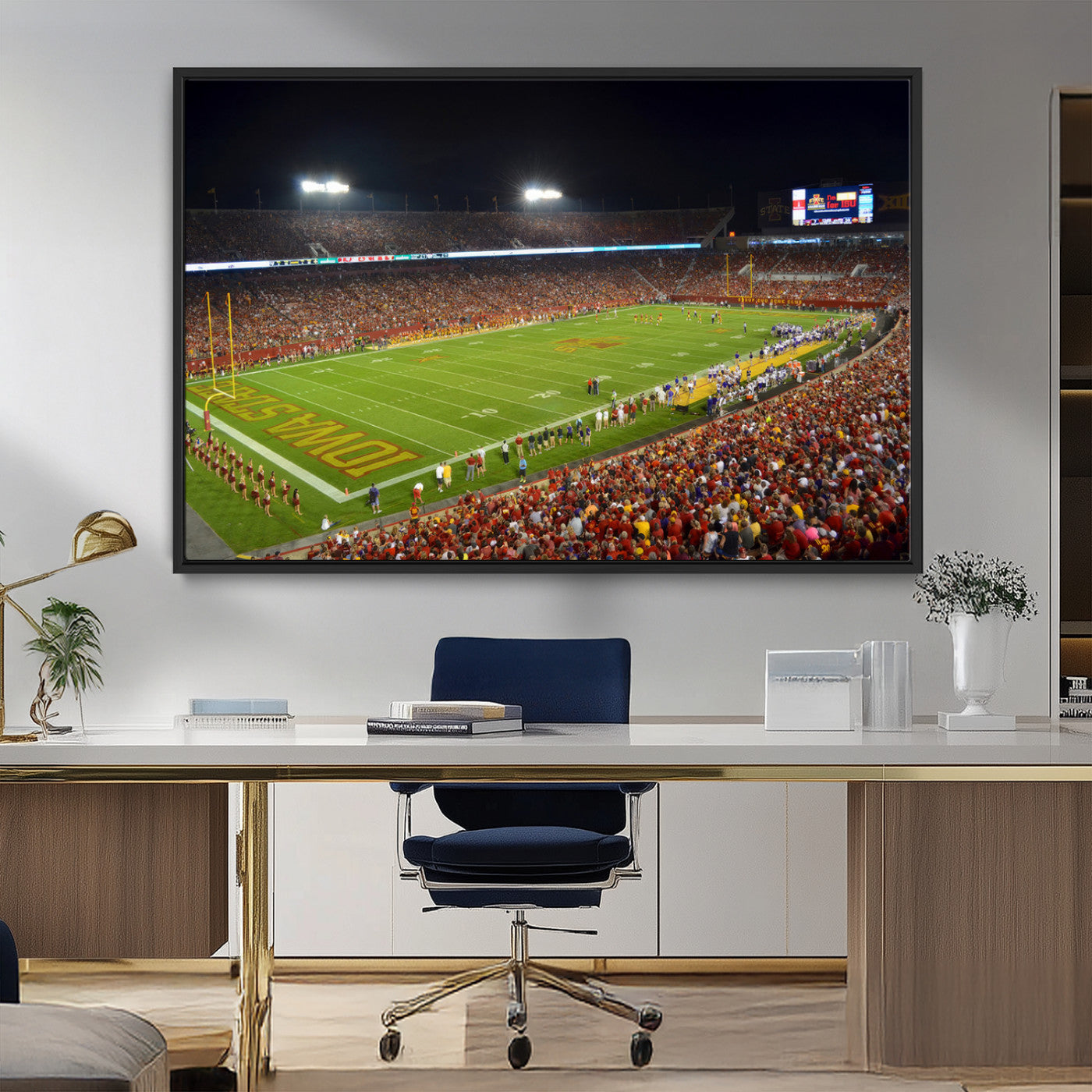 MGV-FC-36X24 - Iowa State University Cyclones Football Team Print - Ames Jack Trice Stadium Canvas Print