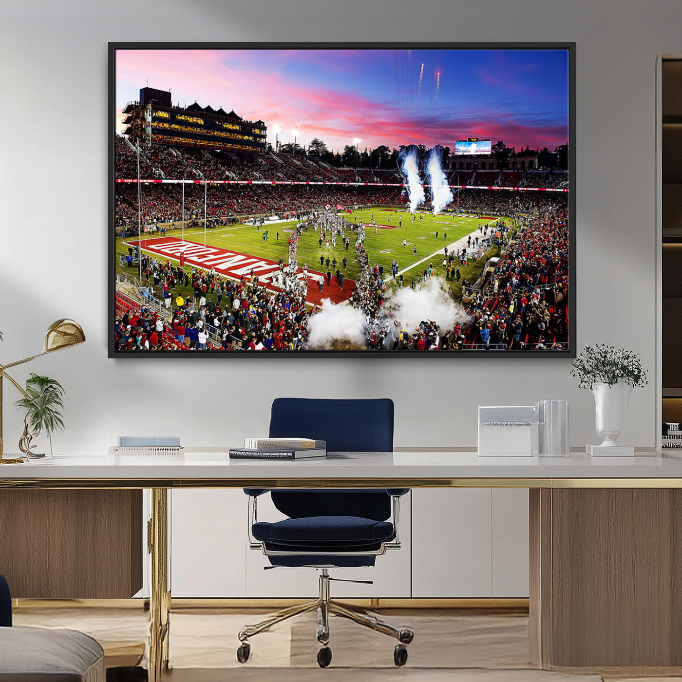 MGV-FC-36X24 - Stanford University Cardinal Football Team Print - Stanford Stadium Wall Art Canvas Print