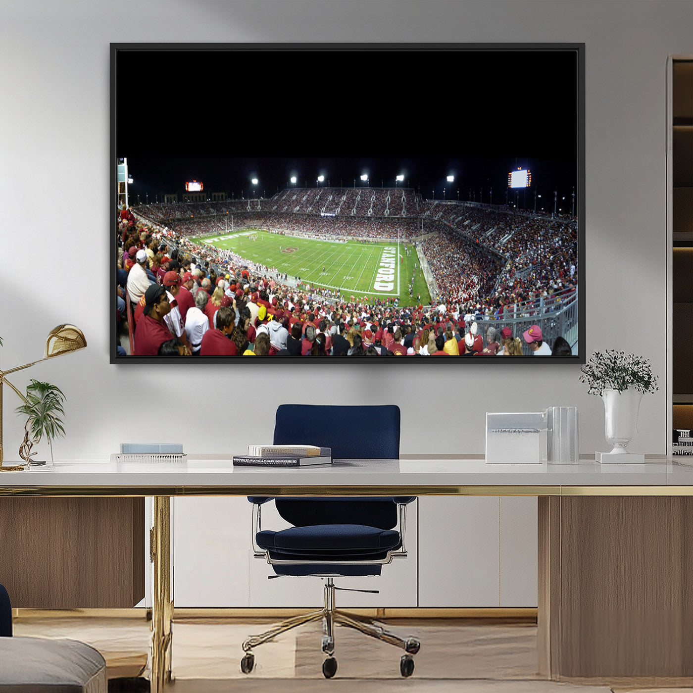 MGV-FC-36X24 - Stanford University Cardinal Football Team Print - Stanford Stadium Wall Art Canvas Print