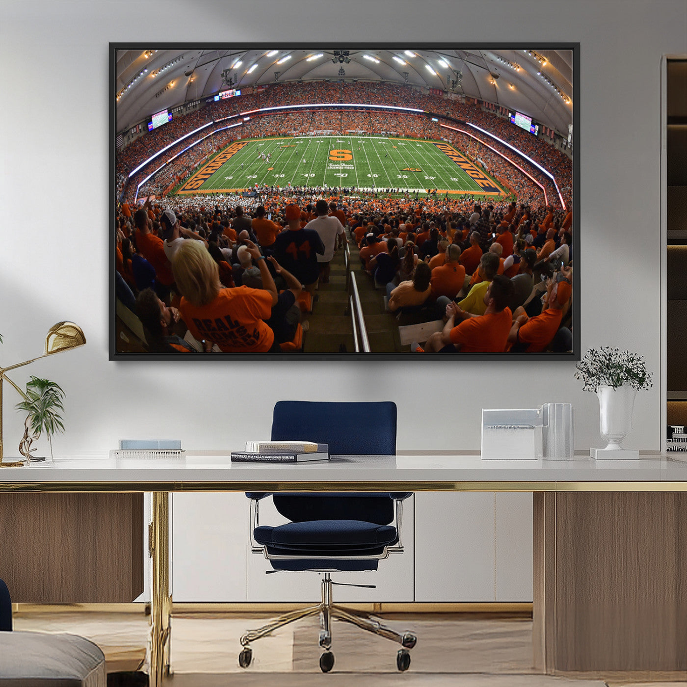 MGV-FC-36X24 - Syracuse University Orange Football Canvas Print, Football Team Print - Syracuse JMA Wireless Dome