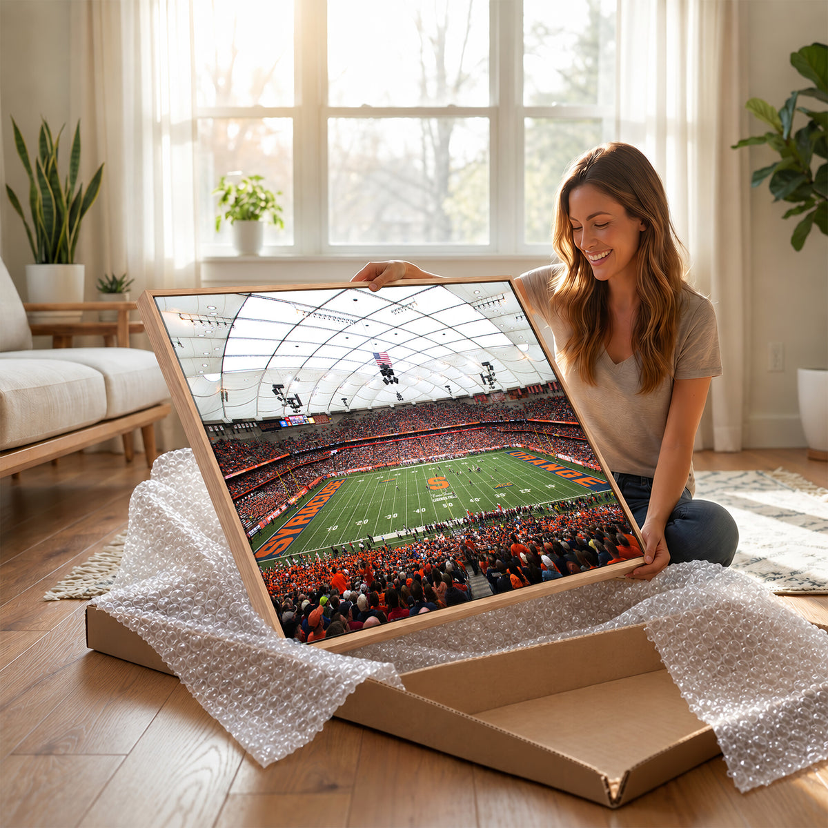 78104-MGV-CV-36X24 - Syracuse University Orange Football Team Print, Syracuse