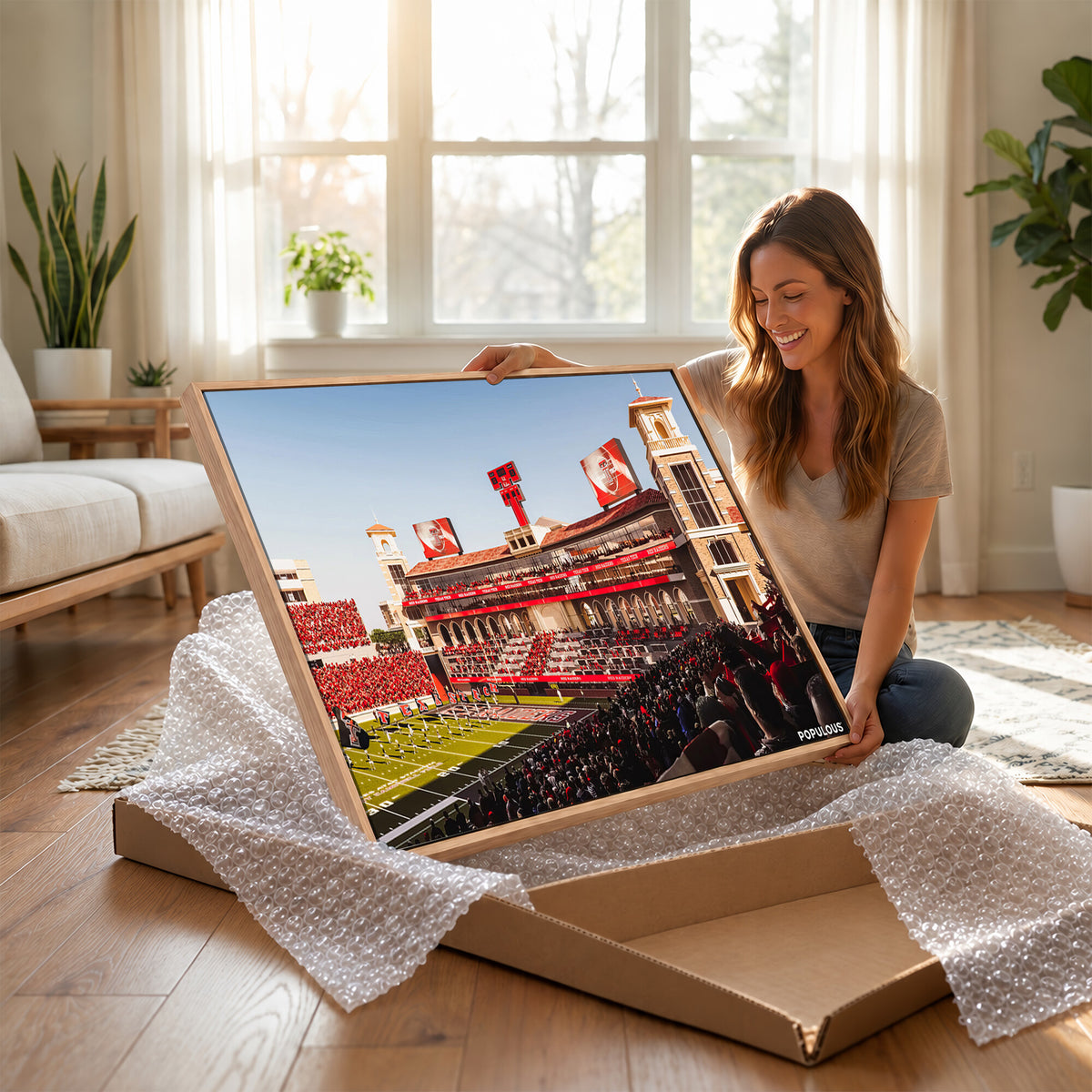89744-MGV-CV-36X24 - Jones AT&T Stadium Texas Tech Red Raiders Wall Art