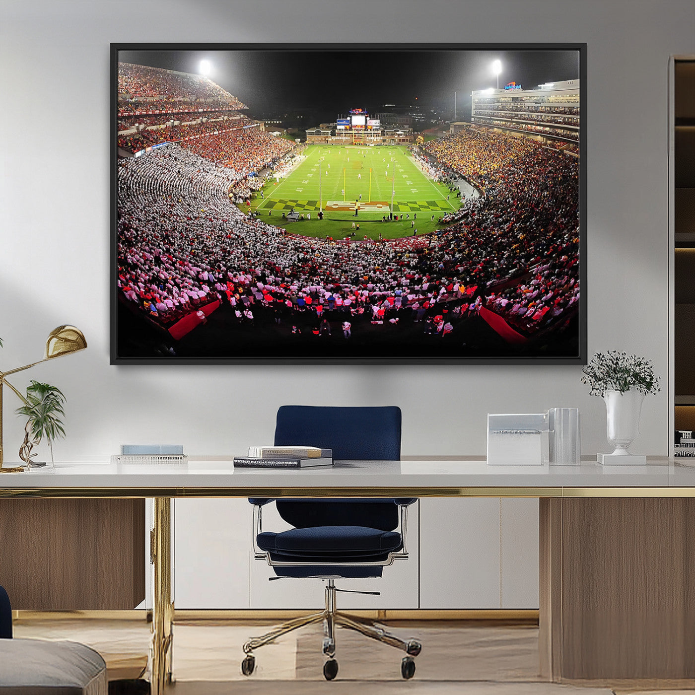 MGV-FC-36X24 - University of Maryland Terrapins Football Team Print - College Park SECU Stadium Wall Art Canvas