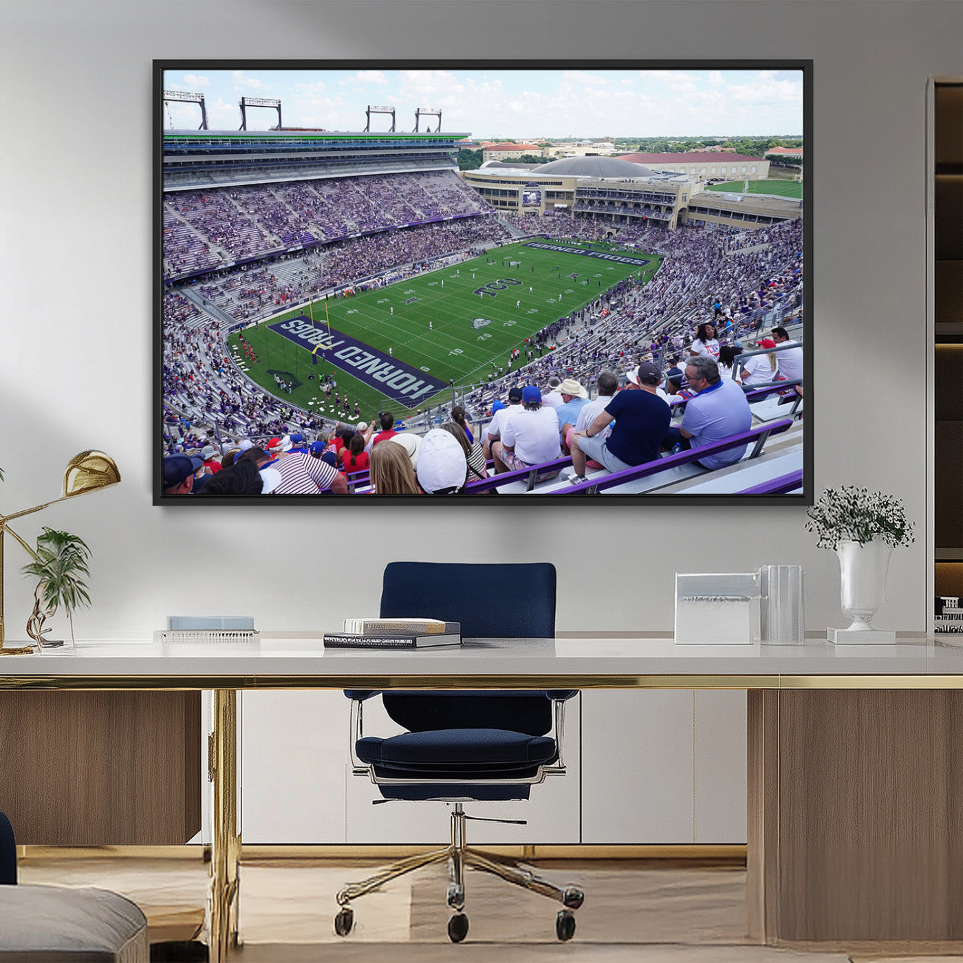 MGV-FC-36X24 - The Texas Christian University TCU Horned Frogs Football Team Print - Fort Worth Amon G. Carter