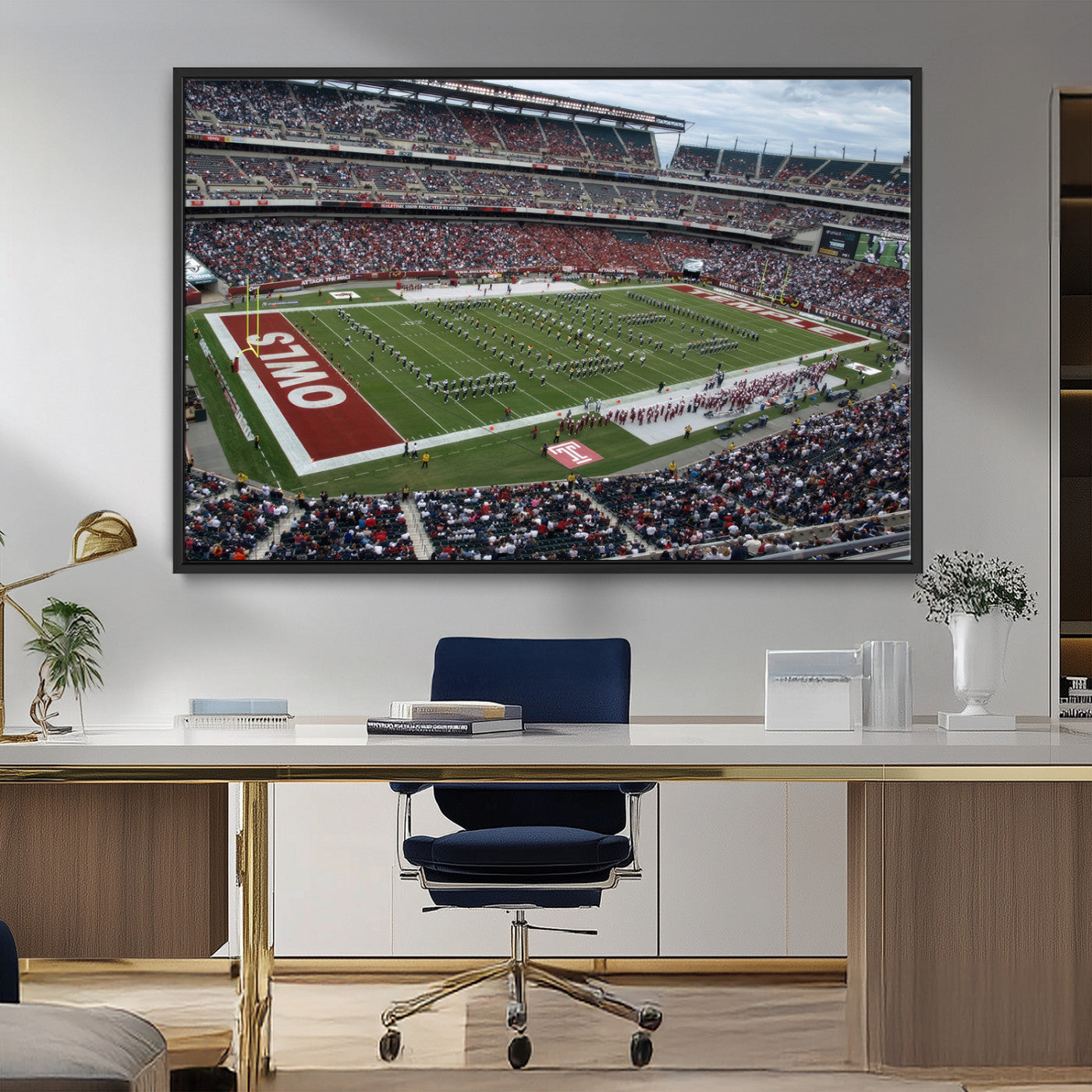 MGV-FC-36X24 - The Temple University Owls Athletics Team Print - Philadelphia Lincoln Financial Field Stadium Wall