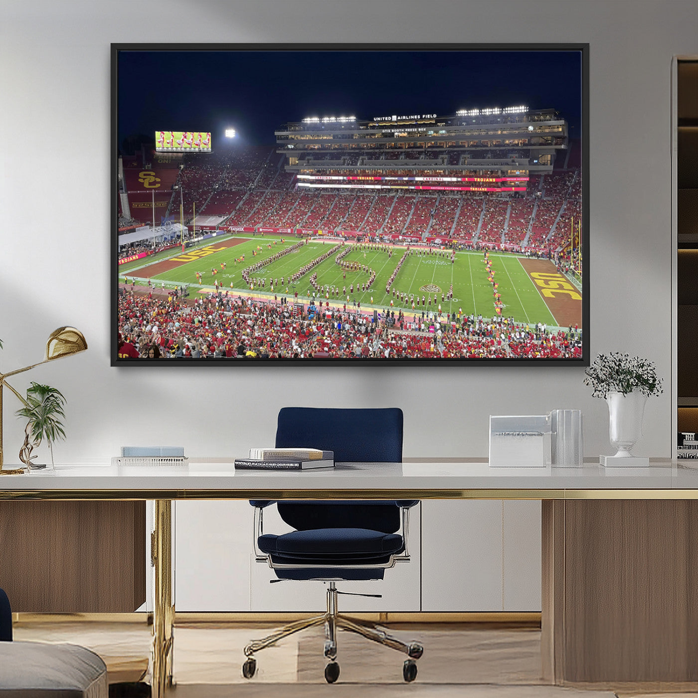 MGV-FC-36X24 - The University of Southern California USC Trojans Football Team Print - Los Angeles Memorial