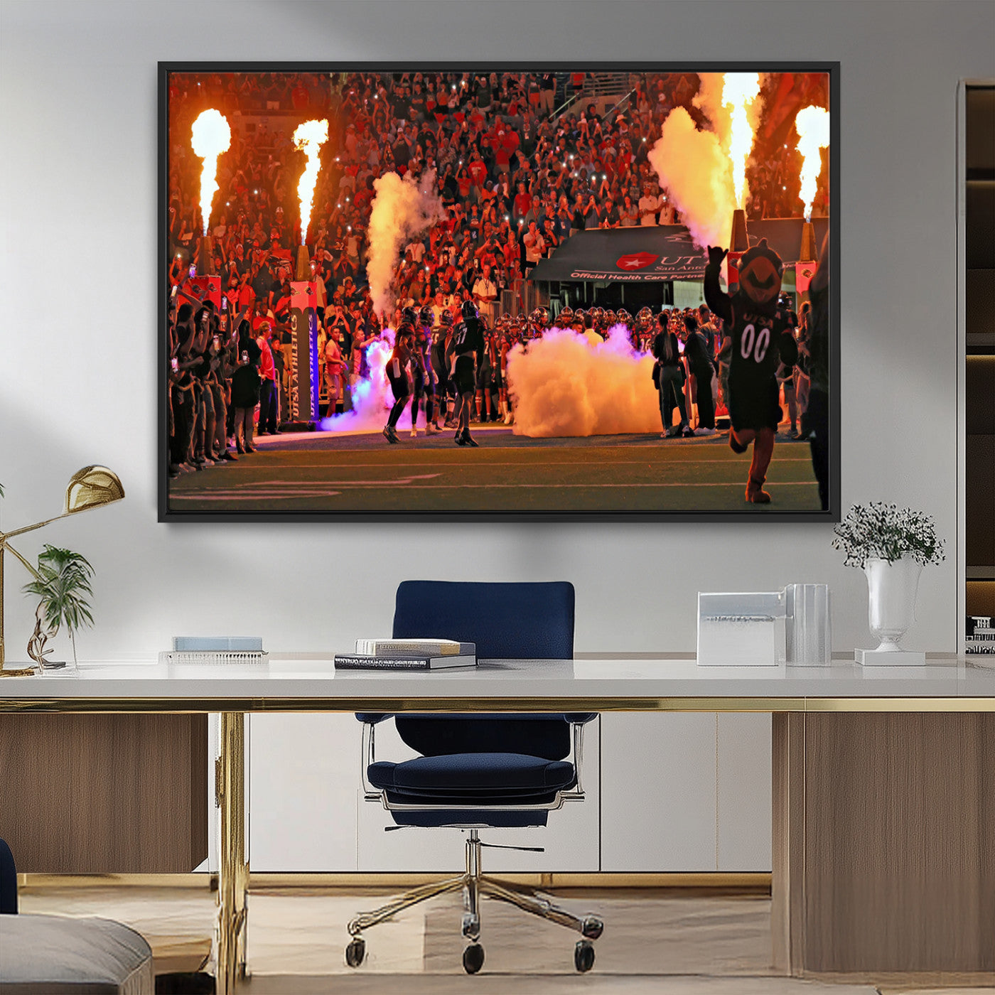 MGV-FC-36X24 - The University of Texas at San Antonio Roadrunners Football Team Print - San Antonio Alamodome Wall