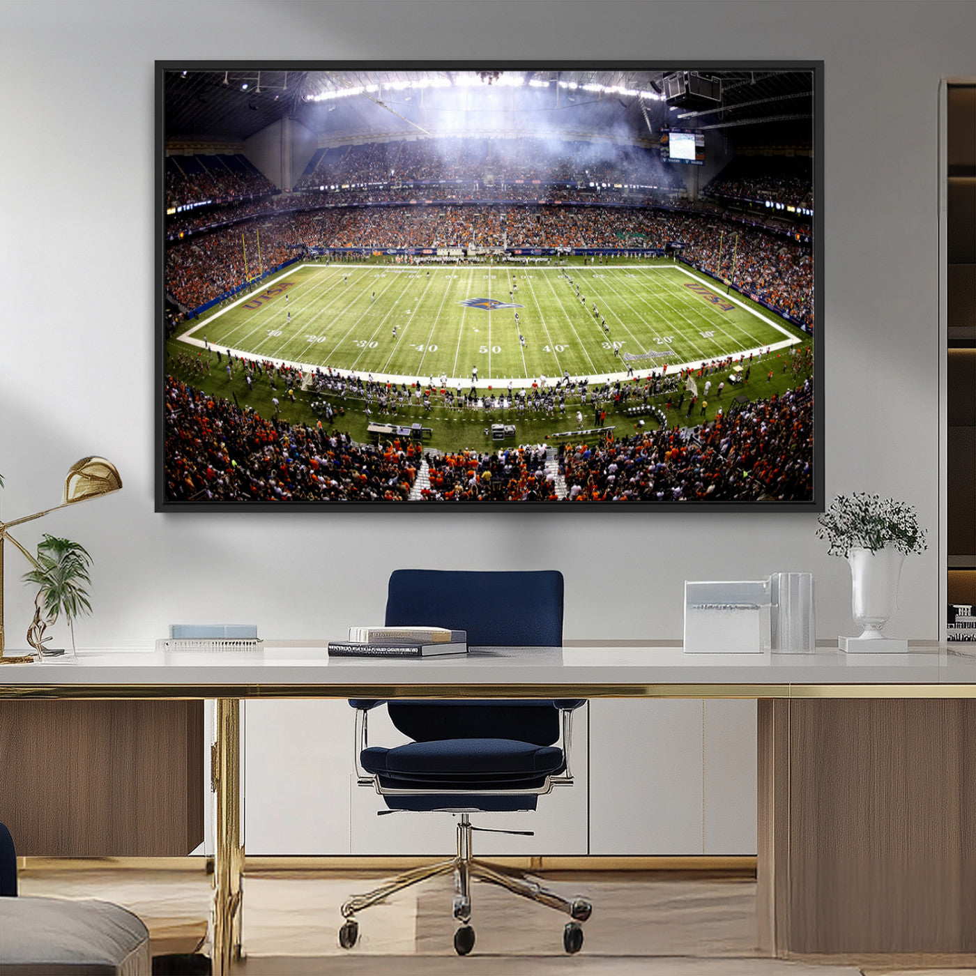 MGV-FC-36X24 - The University of Texas at San Antonio Roadrunners Football Team Print - San Antonio Alamodome Wall