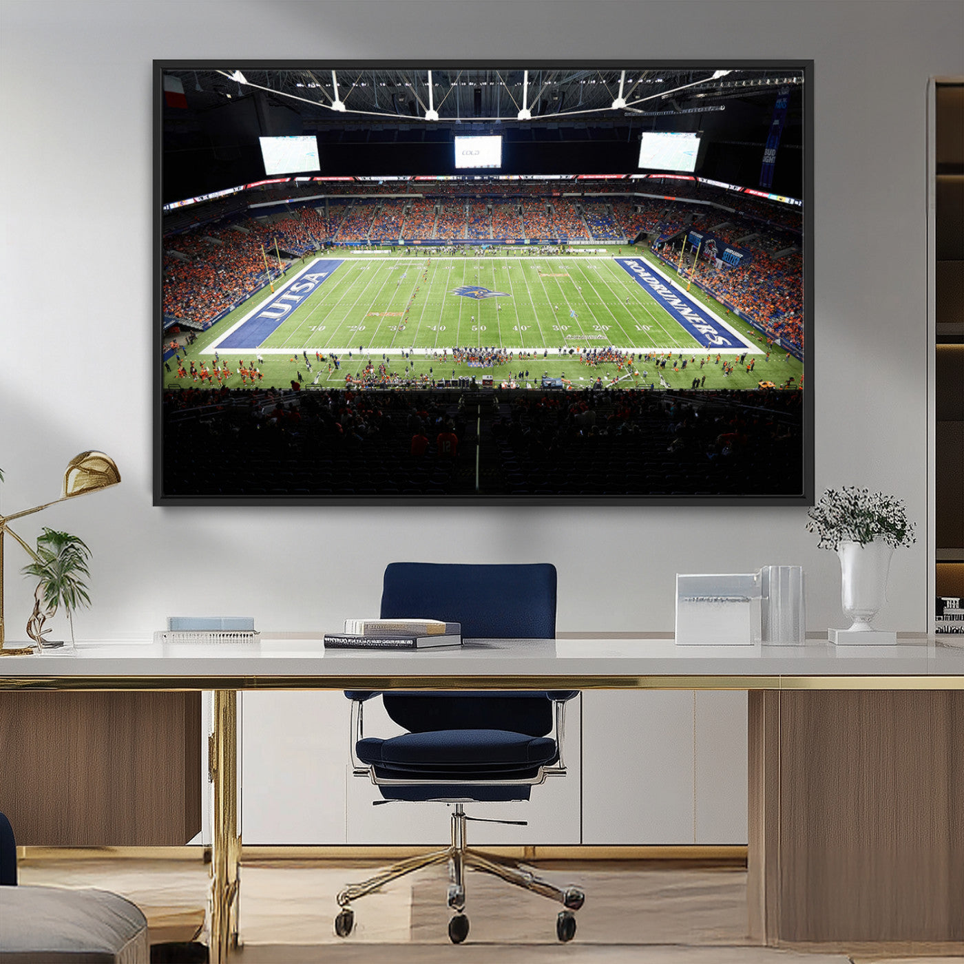 MGV-FC-36X24 - The University of Texas at San Antonio Roadrunners Football Team Print - San Antonio Alamodome Wall