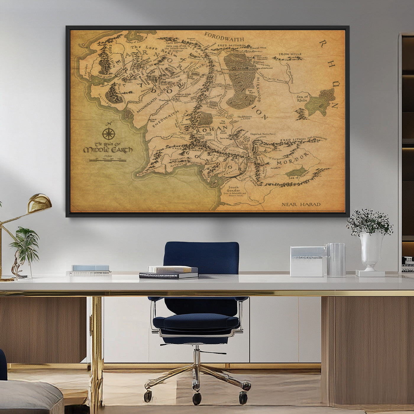 MGV-FC-36X24 - Push Pin World Map Canvas Print – Framed Wall Art for Couples to Track Their Travels – Anniversary