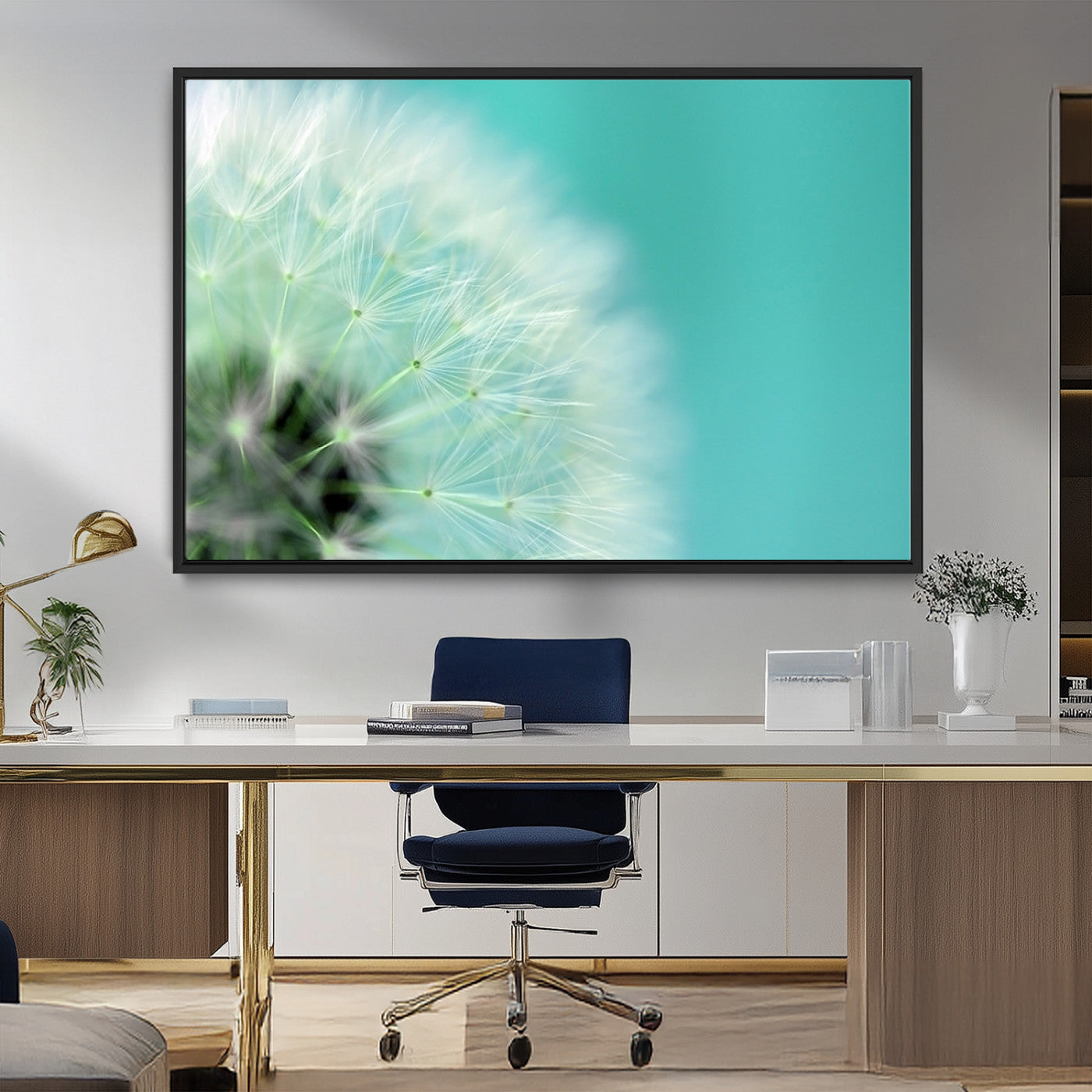 MGV-FC-36X24 - DANDELION Flower Wall Art Canvas Print, Canvas Dandelion Floral Wall Art