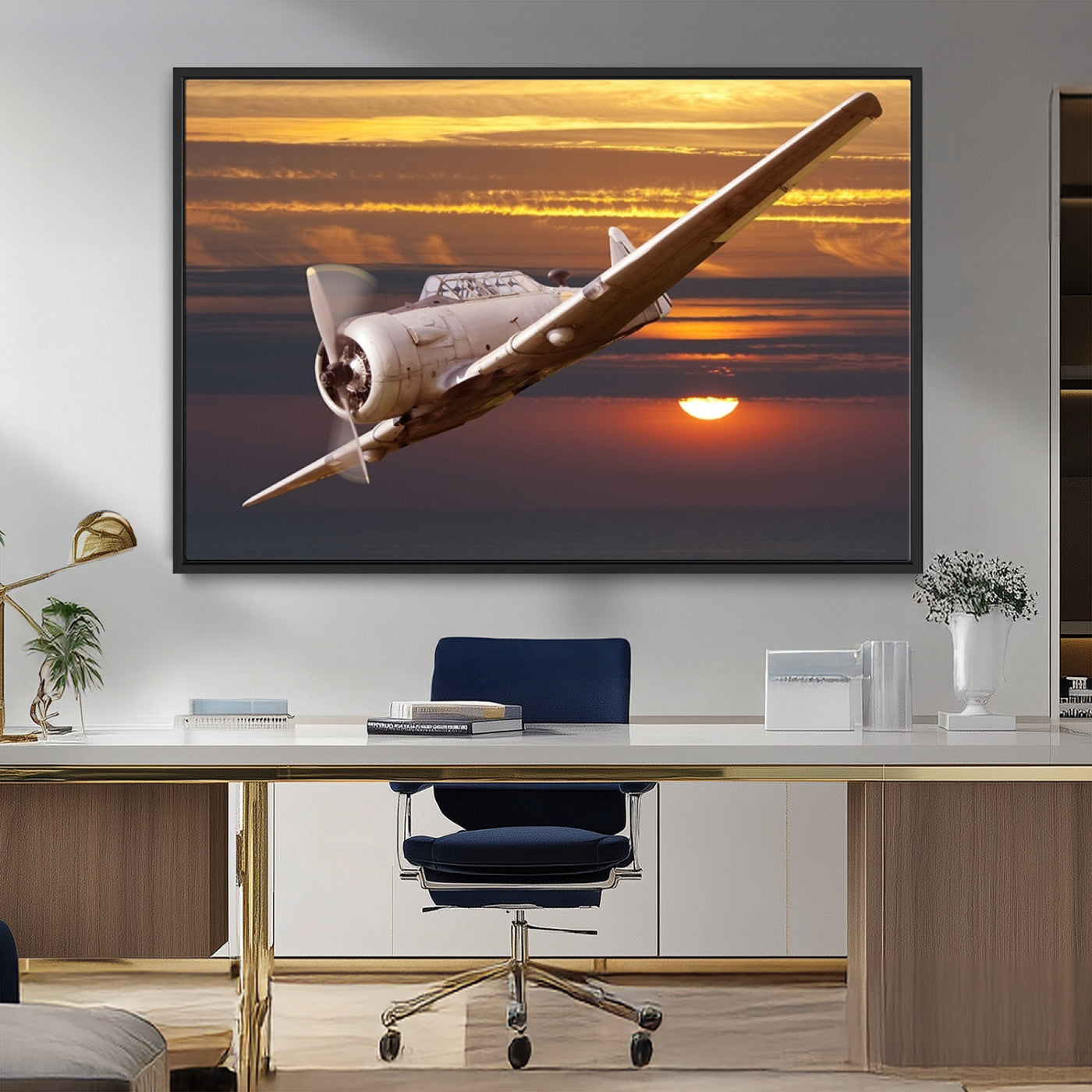 MGV-FC-36X24 - Old War Plane Wall Art Canvas Print