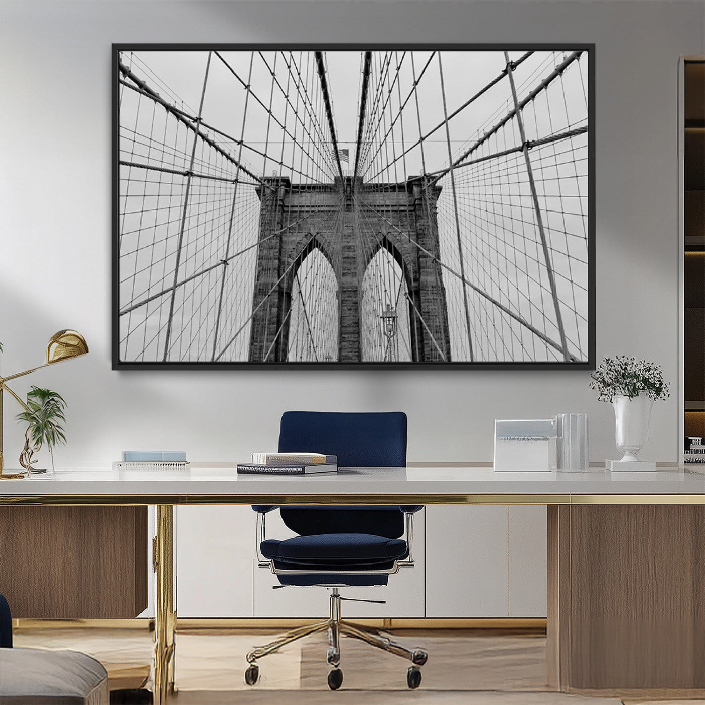 MGV-FC-36X24 - Large Brooklyn Bridge Wall Art Canvas Print