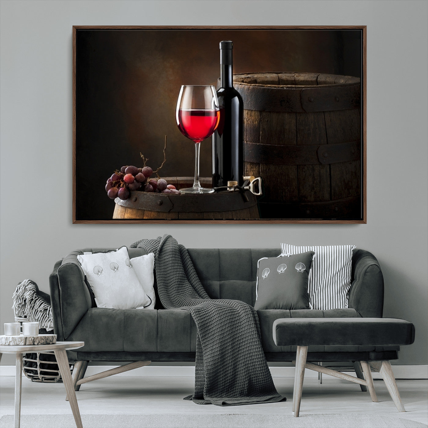 MGV-FC-36X24 - Red Wine and Bottle Canvas Print