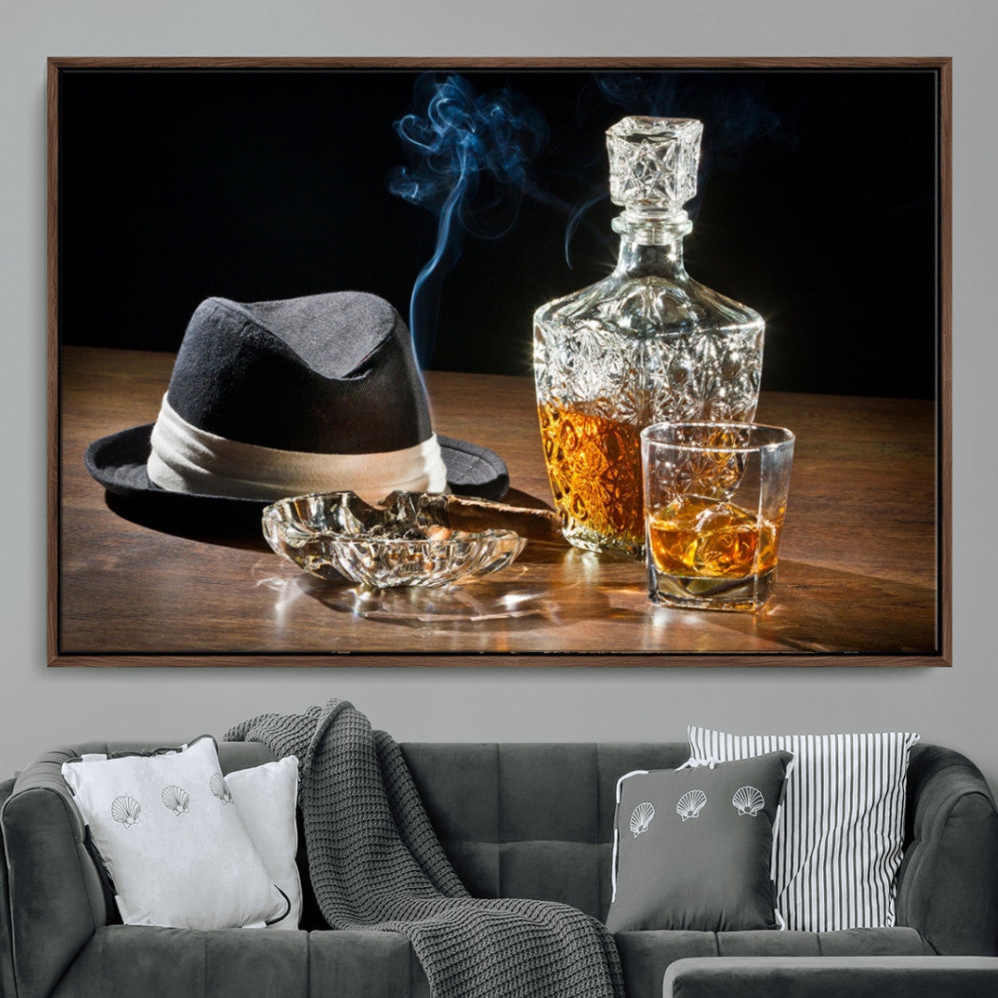 14629-MGV-CV-36X24-Extra Large Bourbon Decor Whiskey Wall Art Canvas Print