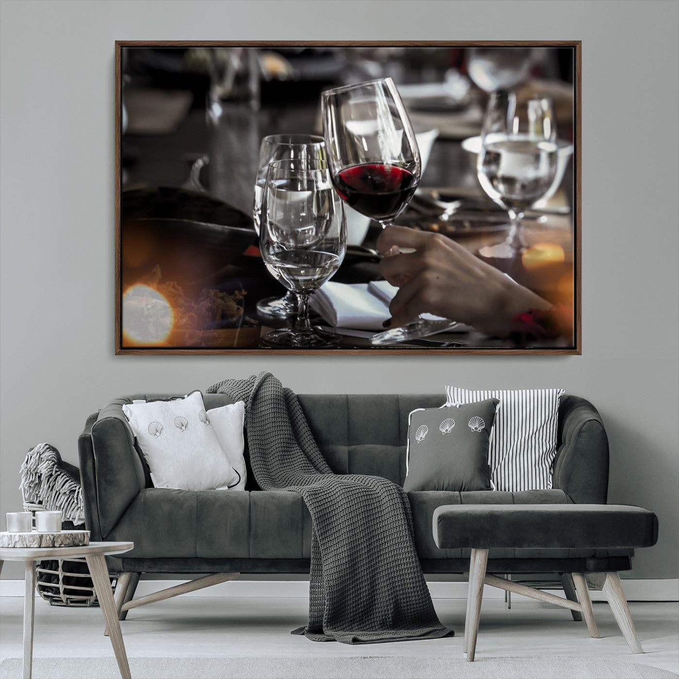 MGV-FC-36X24 - Red Wine and Glass Canvas Print