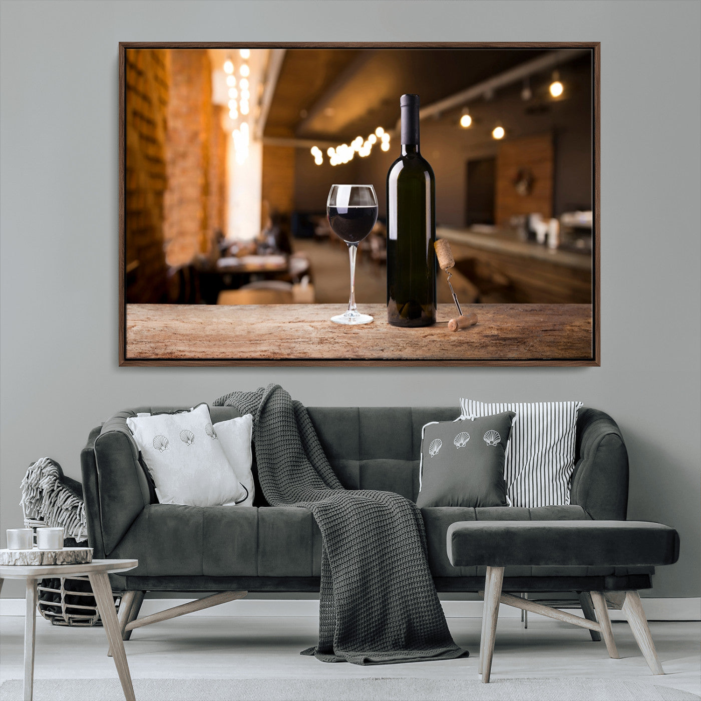 MGV-FC-36X24 - Wine and Bottle Wall Art Canvas Print
