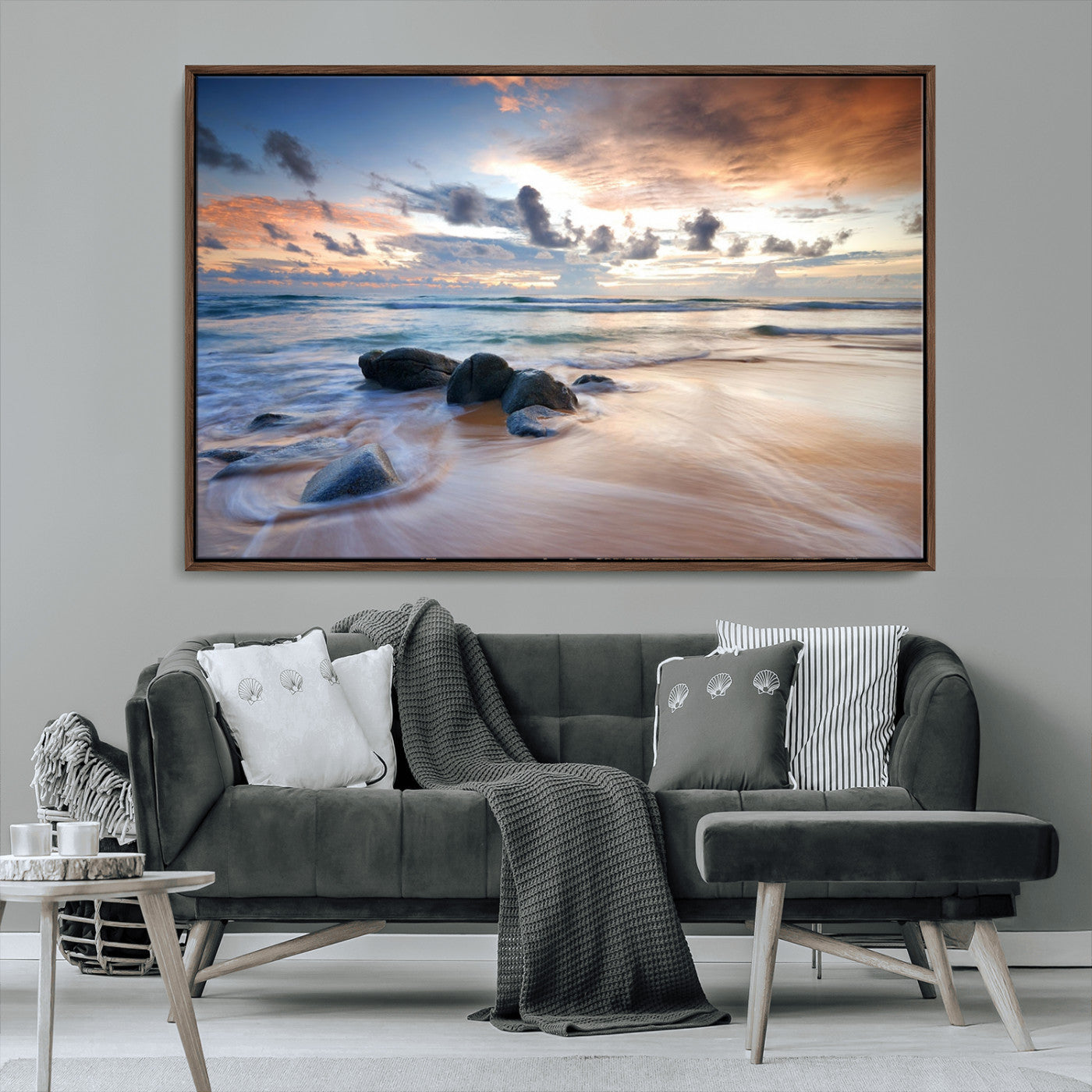 MGV-FC-36X24 - Serene Weather On The Beach Wall Art Canvas Print