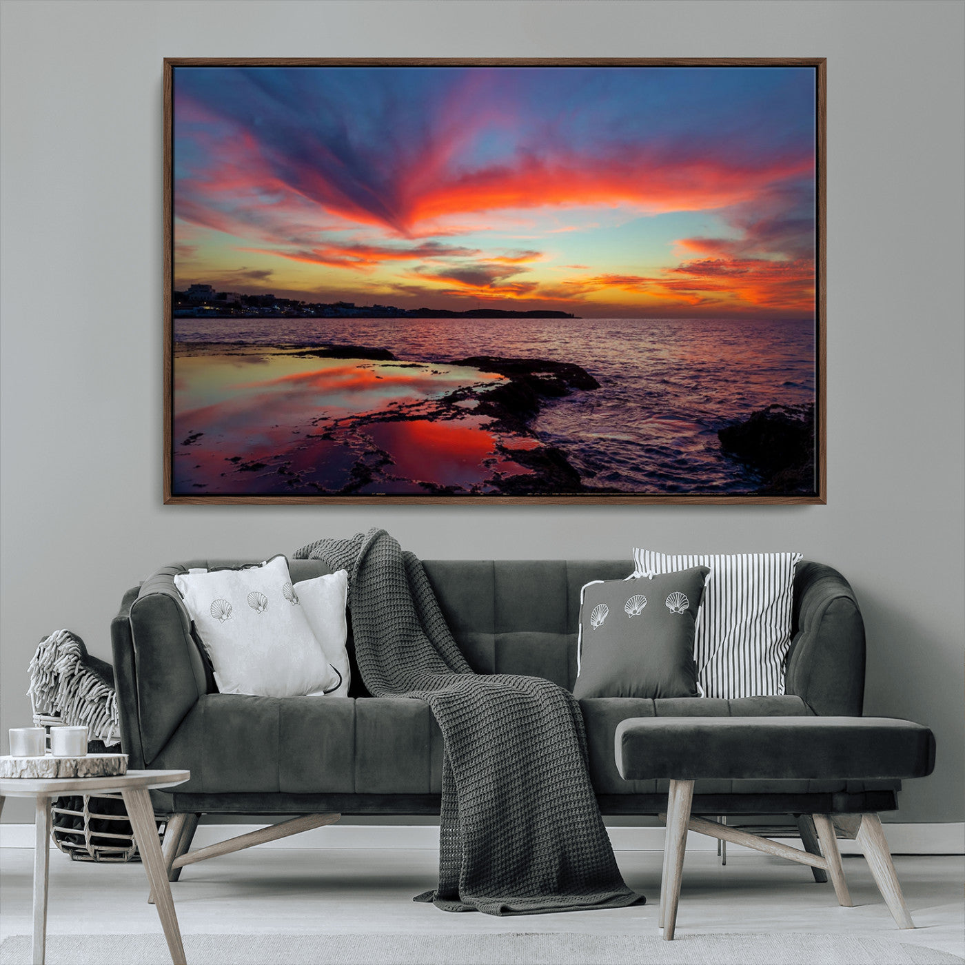MGV-FC-36X24 - Glorious Sunset on The Beach Wall Art Canvas Print