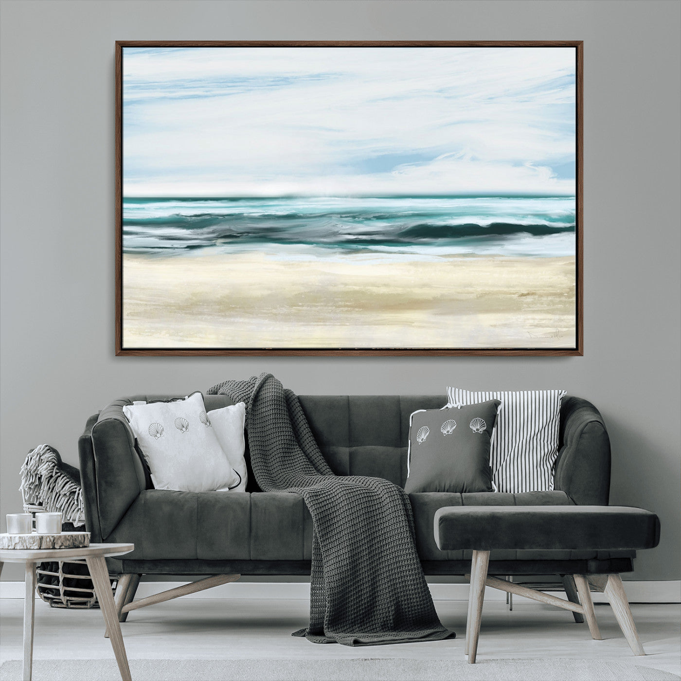 -Ocean Abstract Wall Art Canvas Print