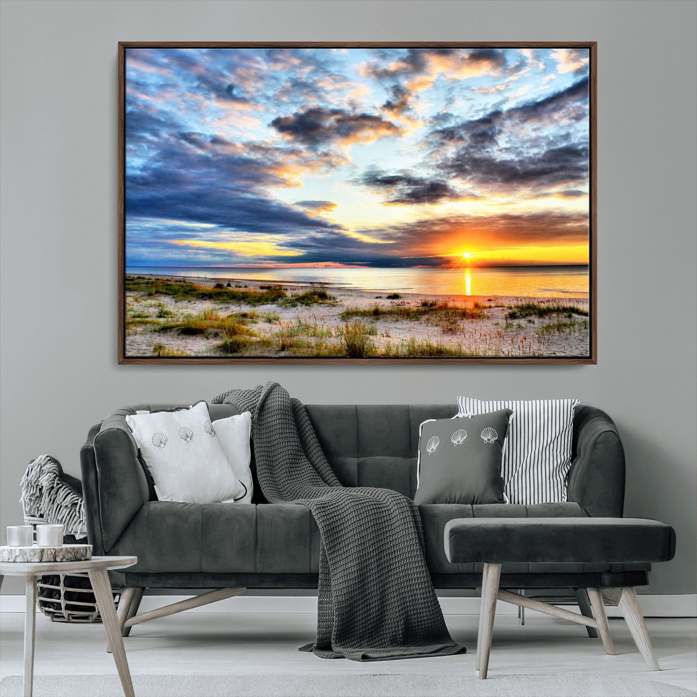 MGV-FC-36X24 - Sunset On The Ocean Wall Art Canvas Print