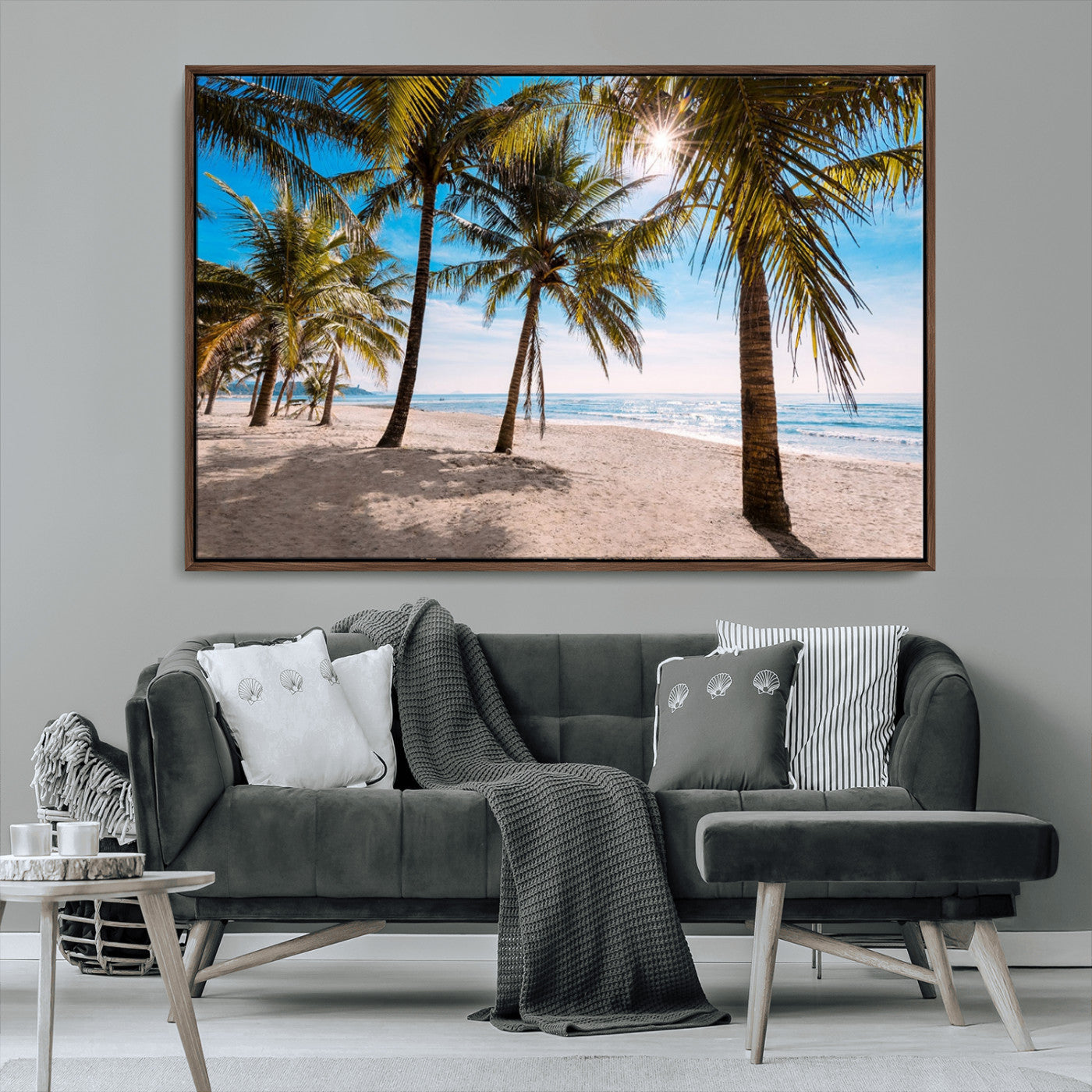 MGV-FC-36X24 - Palm Beach Tropical Island Wall Art Canvas Print