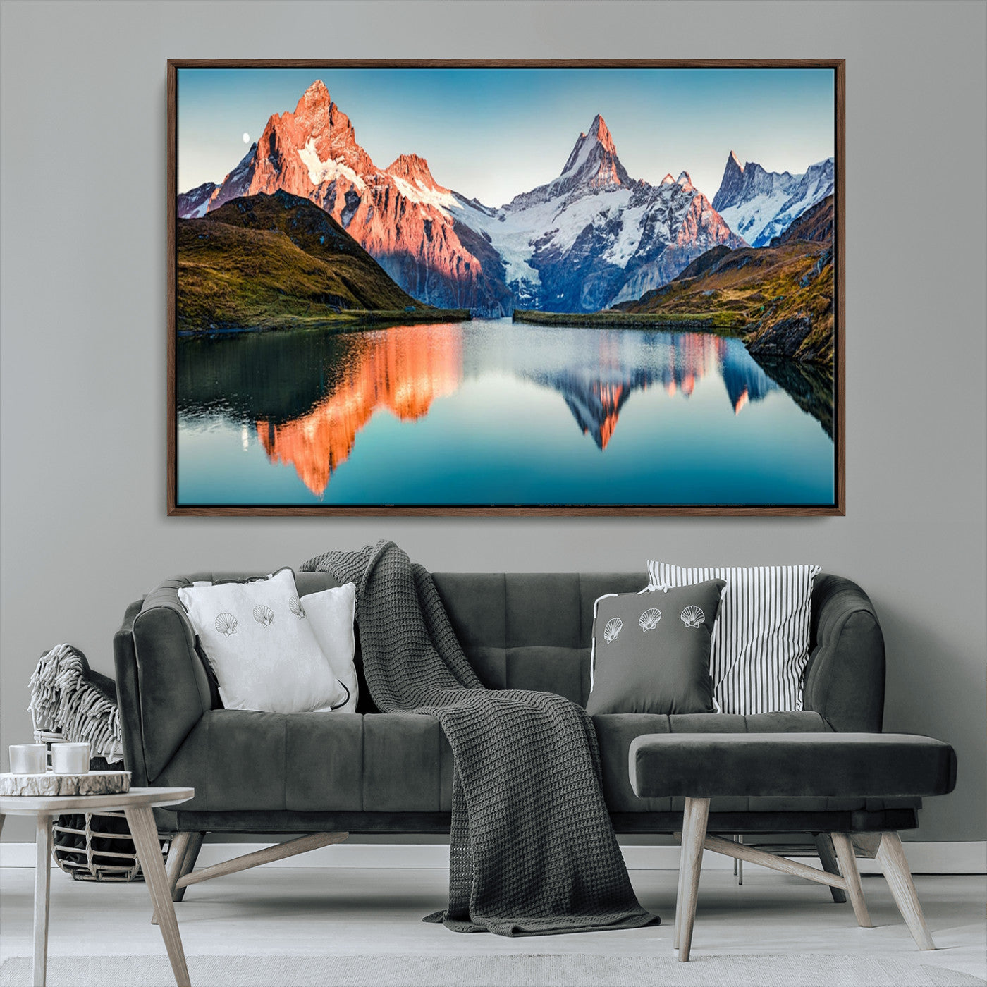 MGV-FC-36X24 - Landscape Mountain and Lake View Wall Art Canvas Print