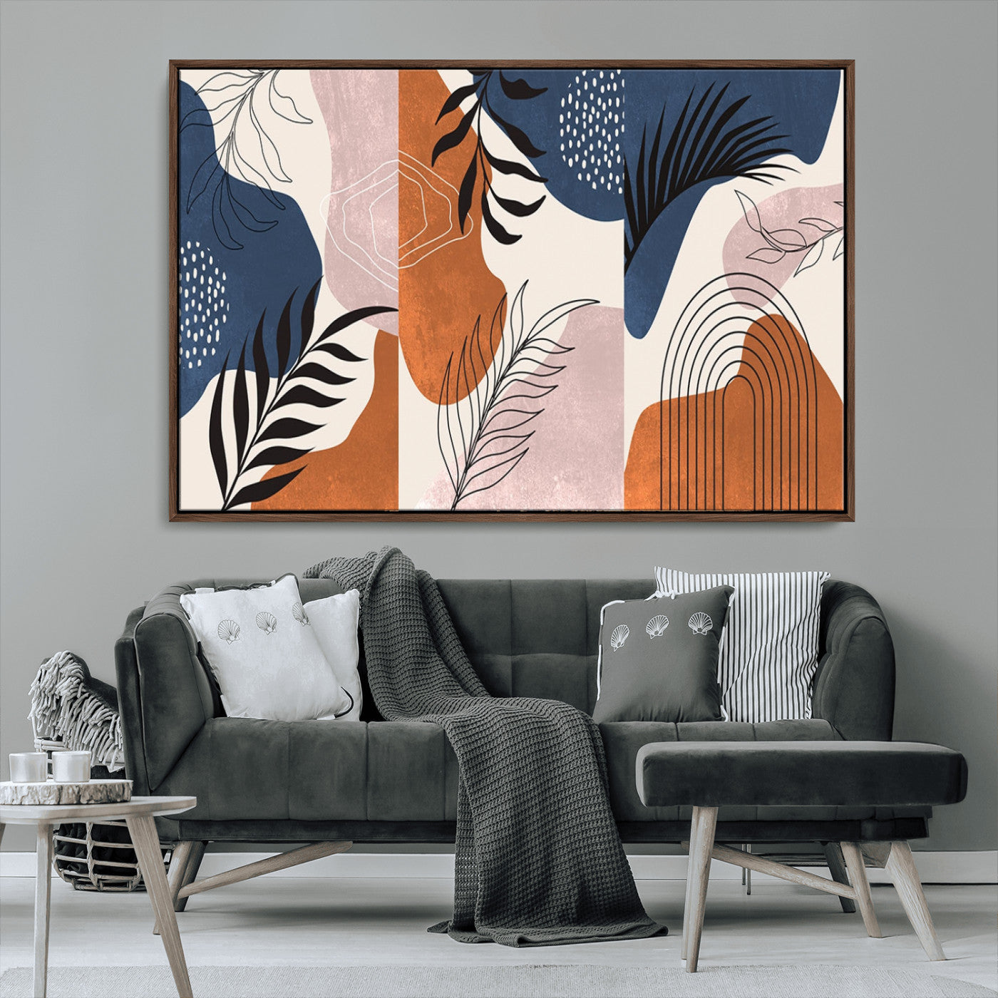 MGV-FC-36X24 - Boho Wall Art Canvas Print Set Mid-Century Prints Bohemian Wall Artwork Prints Boho Neutral,